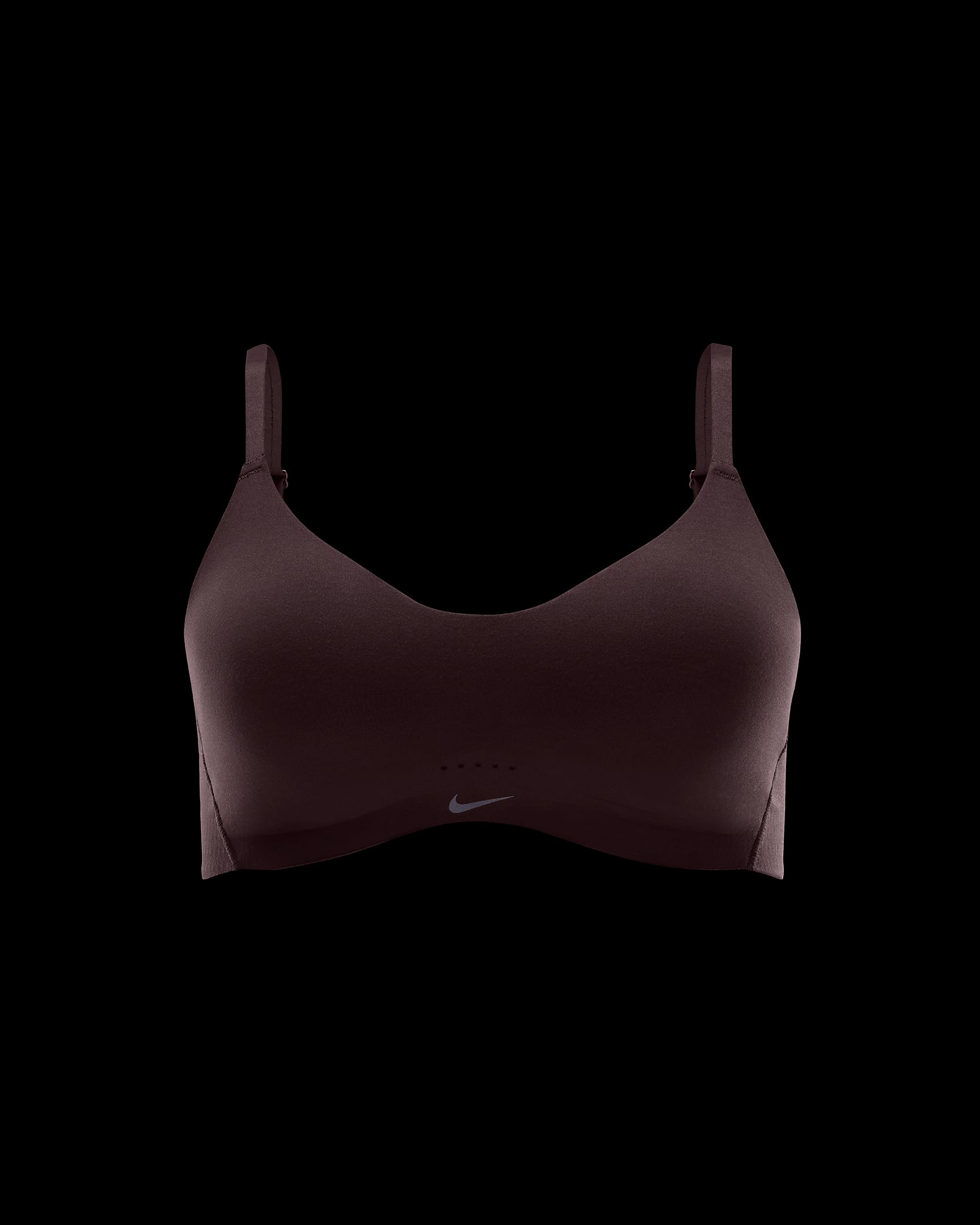 Bra deportivo convertible y acolchado de baja sujeción para mujer Nike Alate Minimalist - Tierra/Blanco