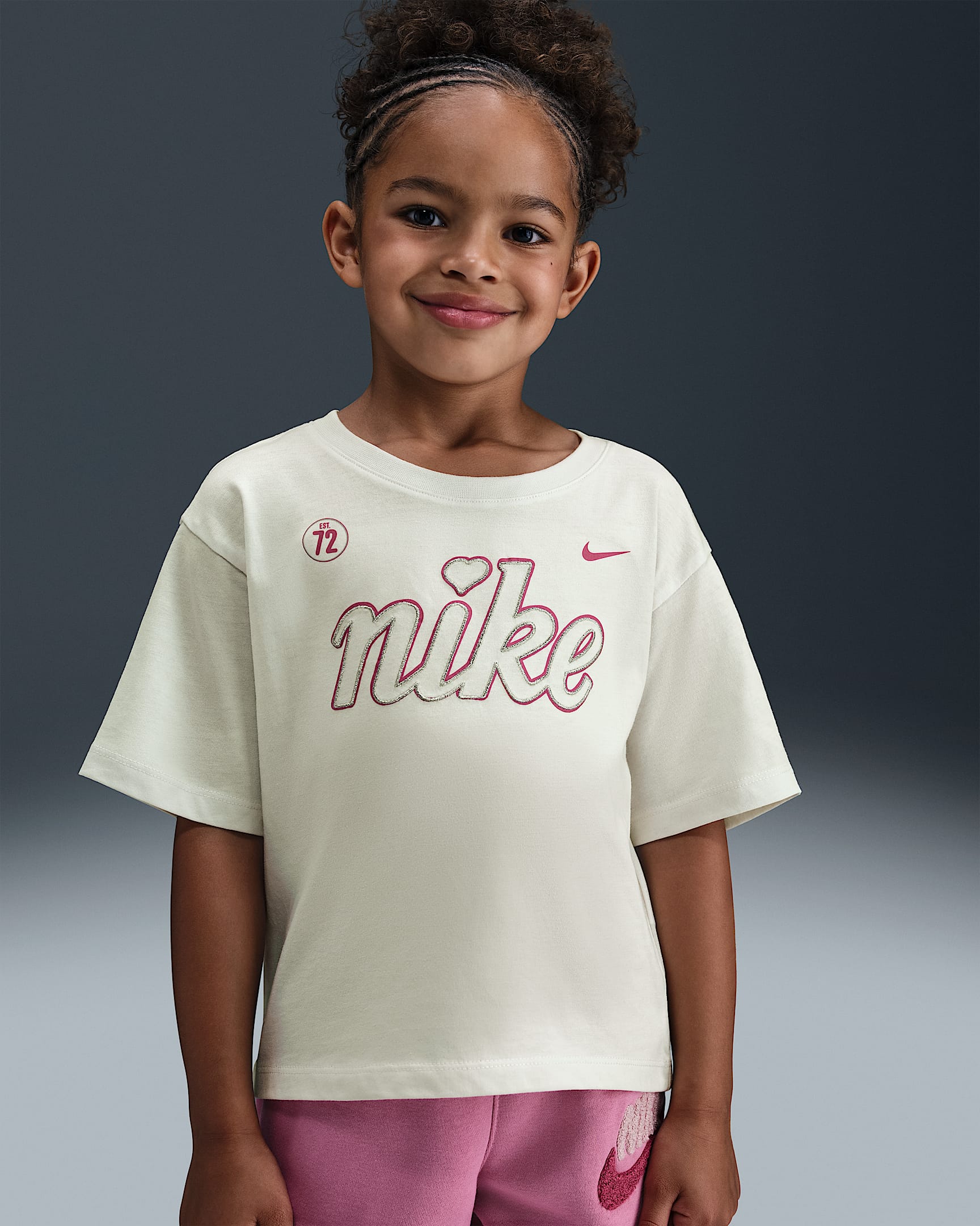 Nike Cozy Little Kids' T-Shirt - Soft Pearl