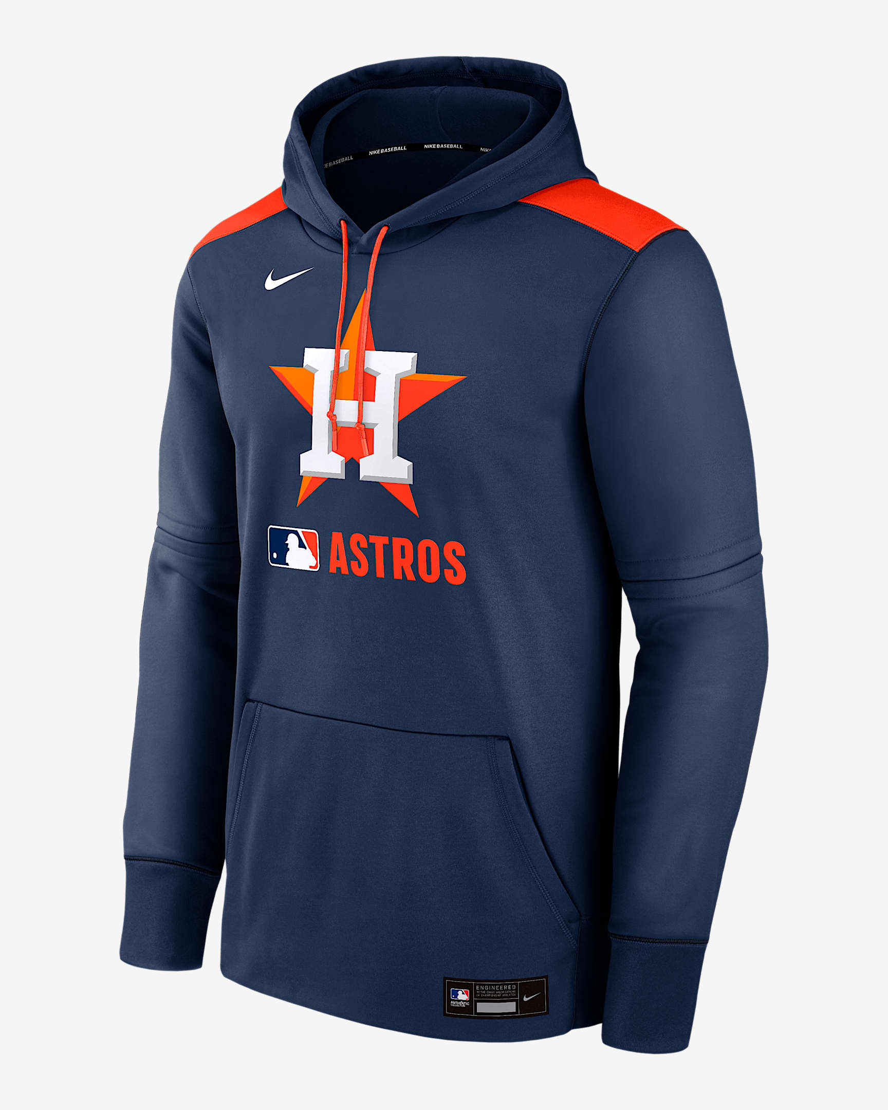 Houston Astros Authentic Collection Men's Nike Therma MLB Pullover Hoodie - Navy