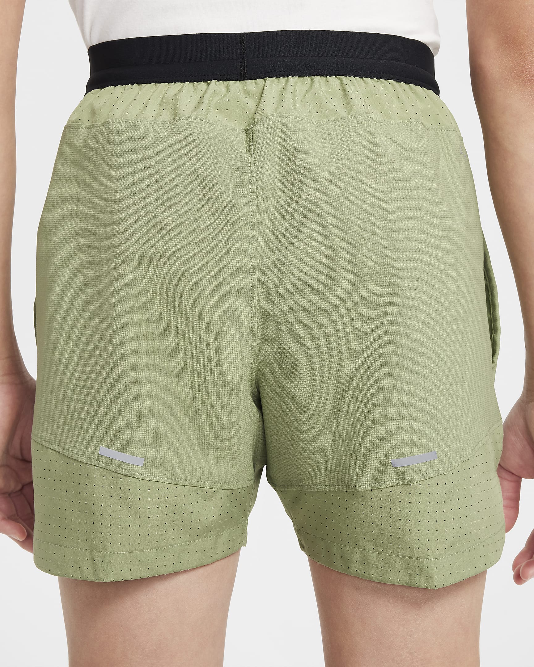 Shorts de entrenamiento Dri-FIT para niño talla grande Nike Multi Tech EasyOn - Verde aceite/Negro