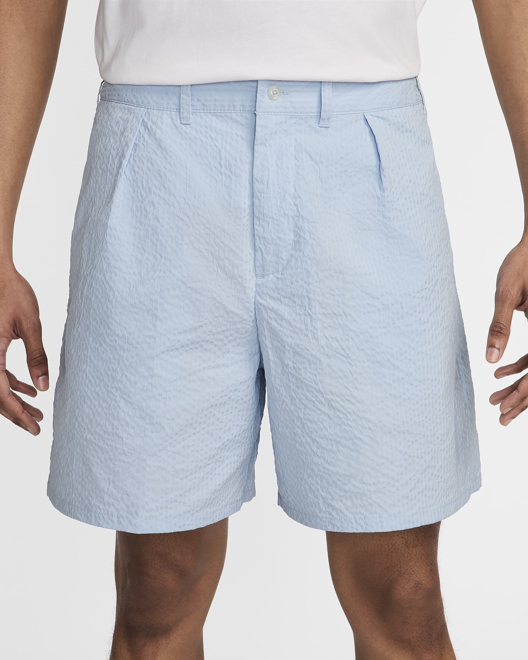 Nike Life Men's Seersucker Shorts - Light Armoury Blue/Light Armoury Blue