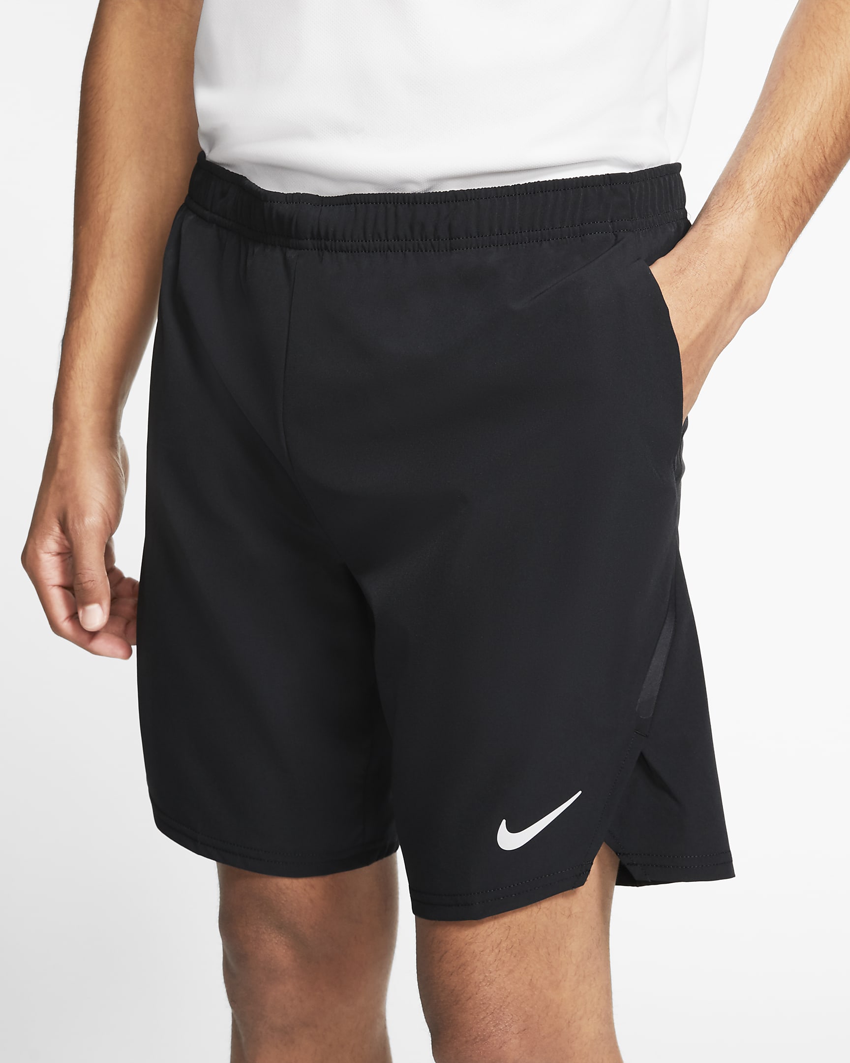 NikeCourt Flex Ace Men's Tennis Shorts - Black/Black/Black/Black