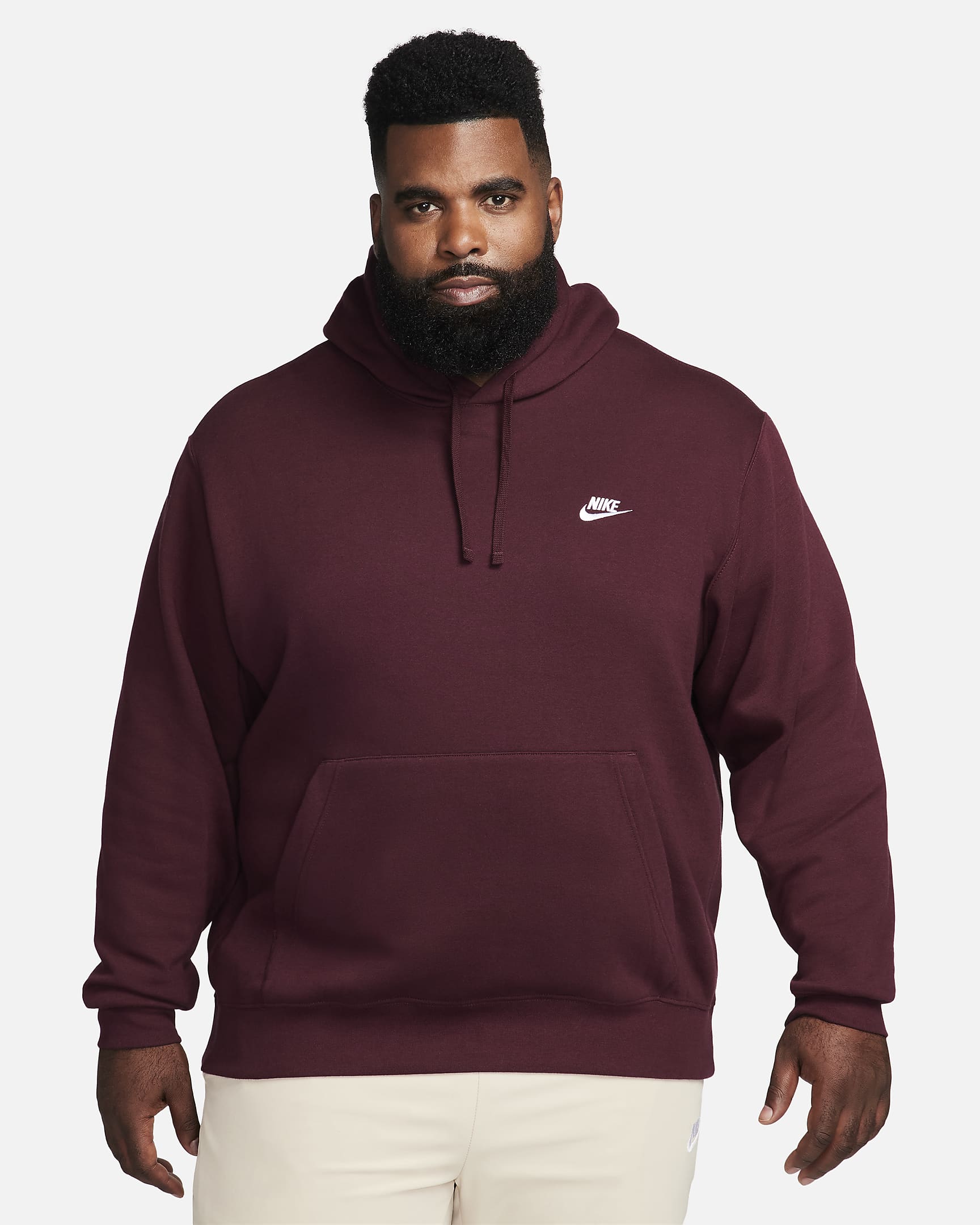 Nike Sportswear Club Fleece Pullover Hoodie - Night Maroon/Night Maroon/White