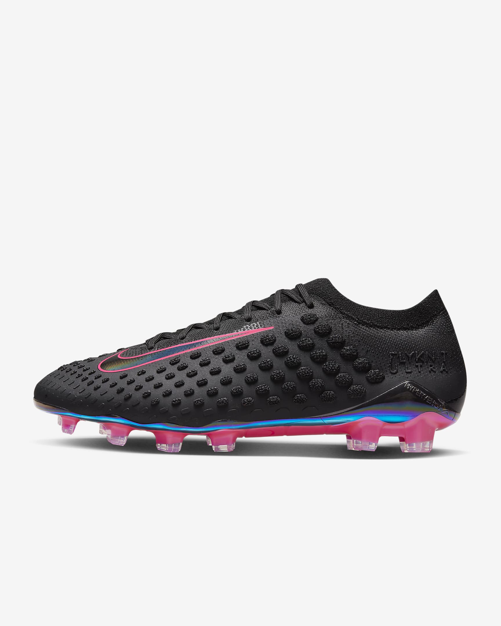 Nike Phantom Ultra Venom Firm-Ground Football Boots - Black/Pink Blast/Black