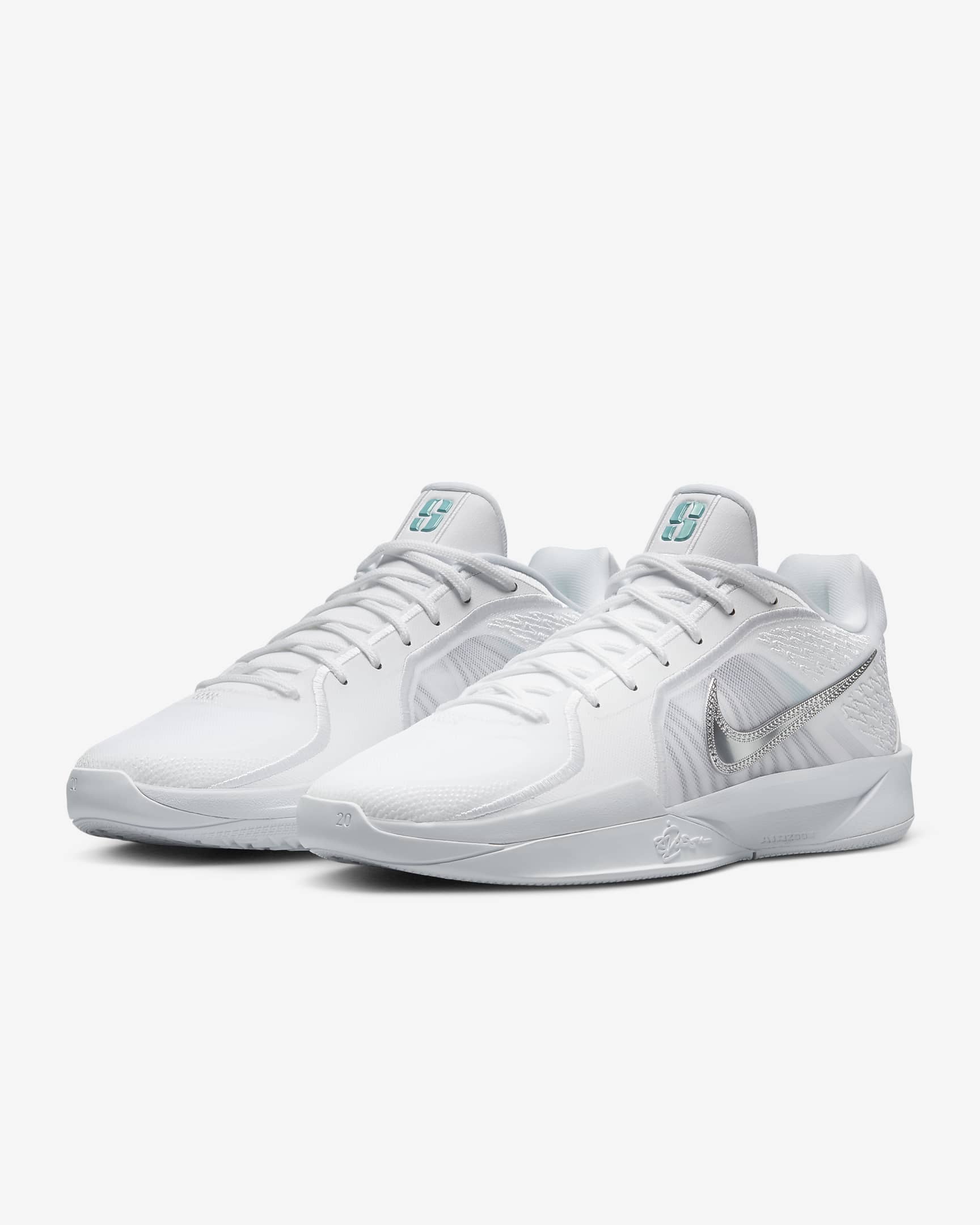 Sabrina 2 EP Basketball Shoes - White/Summit White/Glacier Blue/Metallic Silver