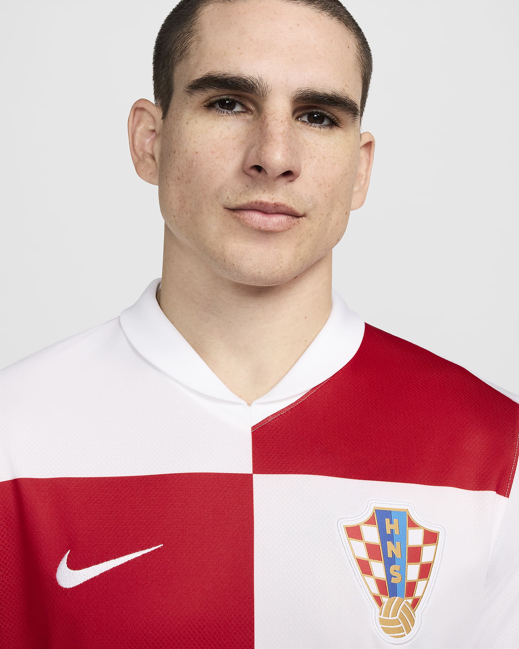 Croatia 2024/25 Stadium Home Men's Nike Dri-FIT Football Replica Shirt - White/University Red/White