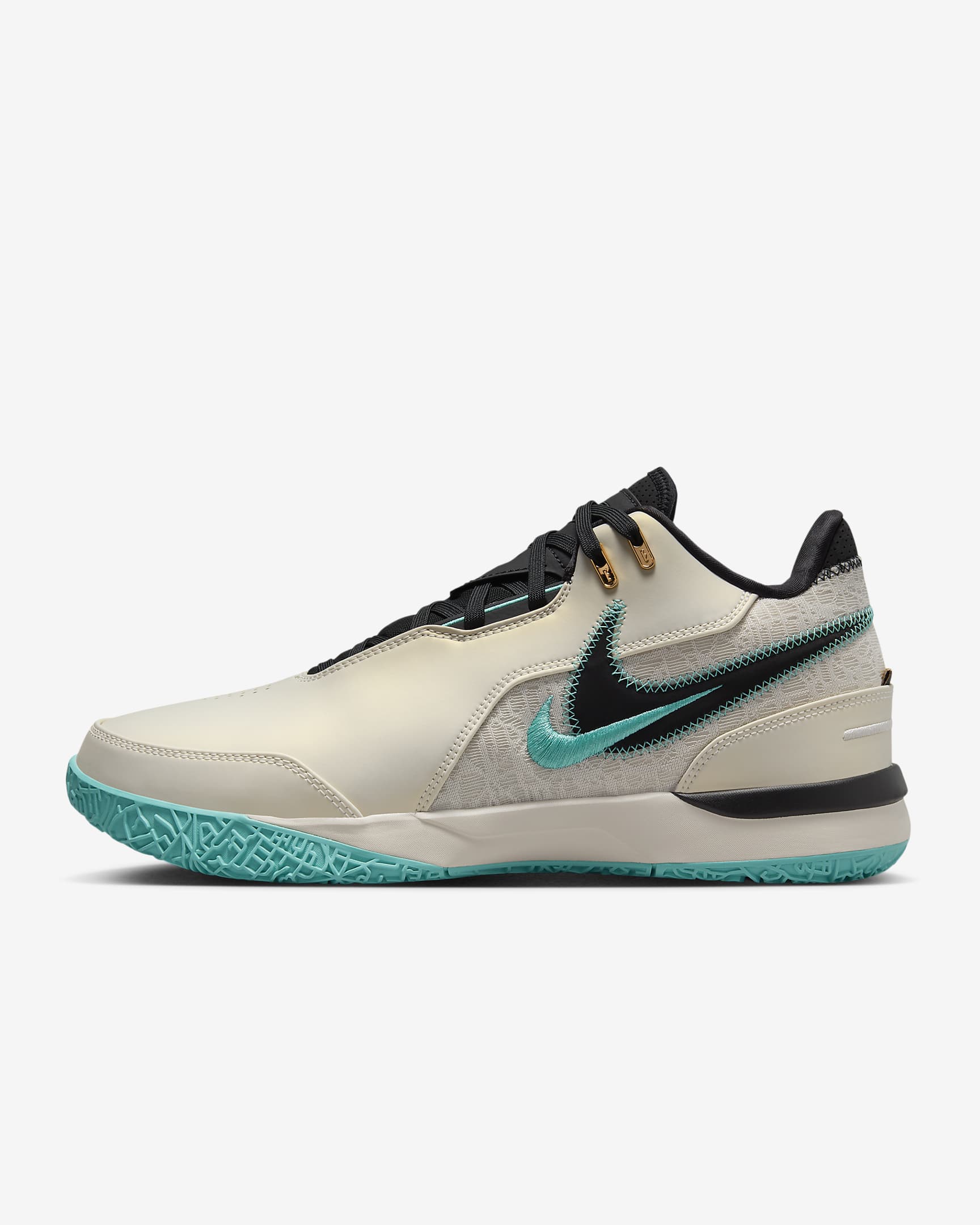 LeBron NXXT Gen AMPD EP Basketball Shoes - Light Orewood Brown/Washed Teal/Metallic Gold/Black