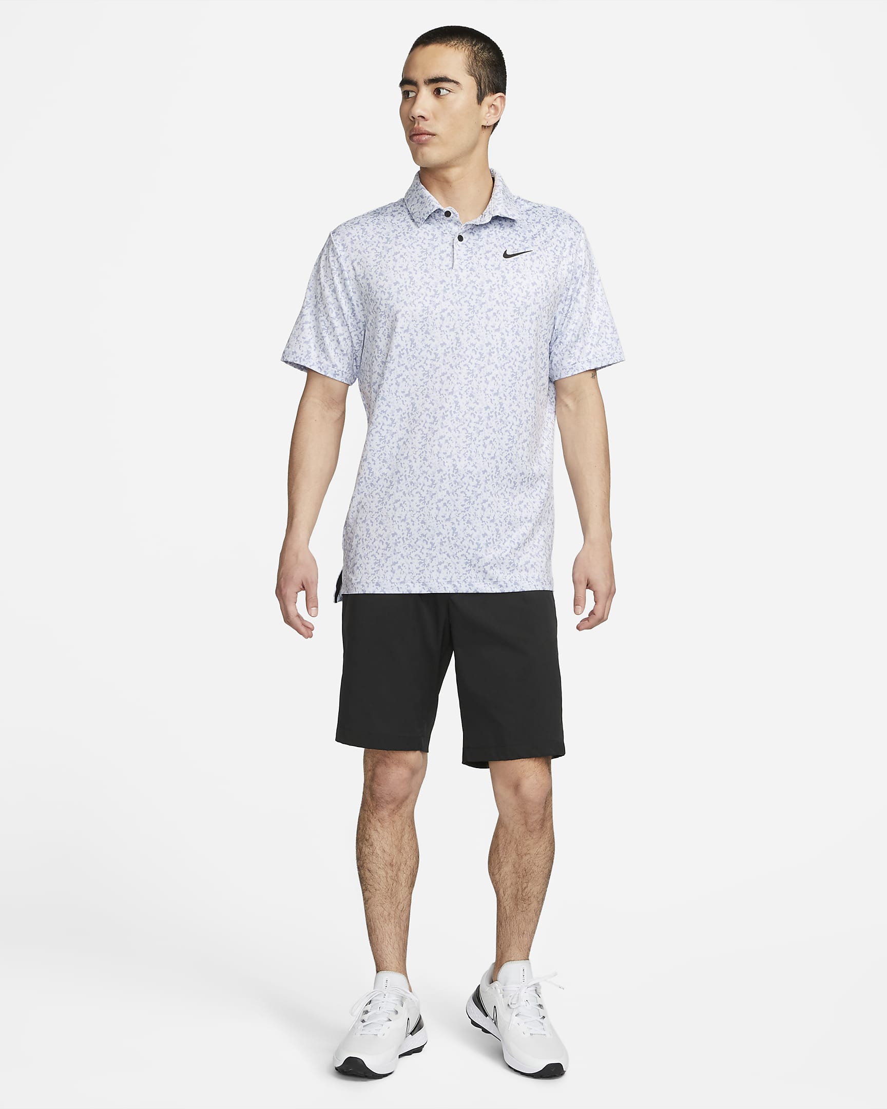 Nike Dri-FIT Tour Men's Camo Golf Polo - Football Grey/Black