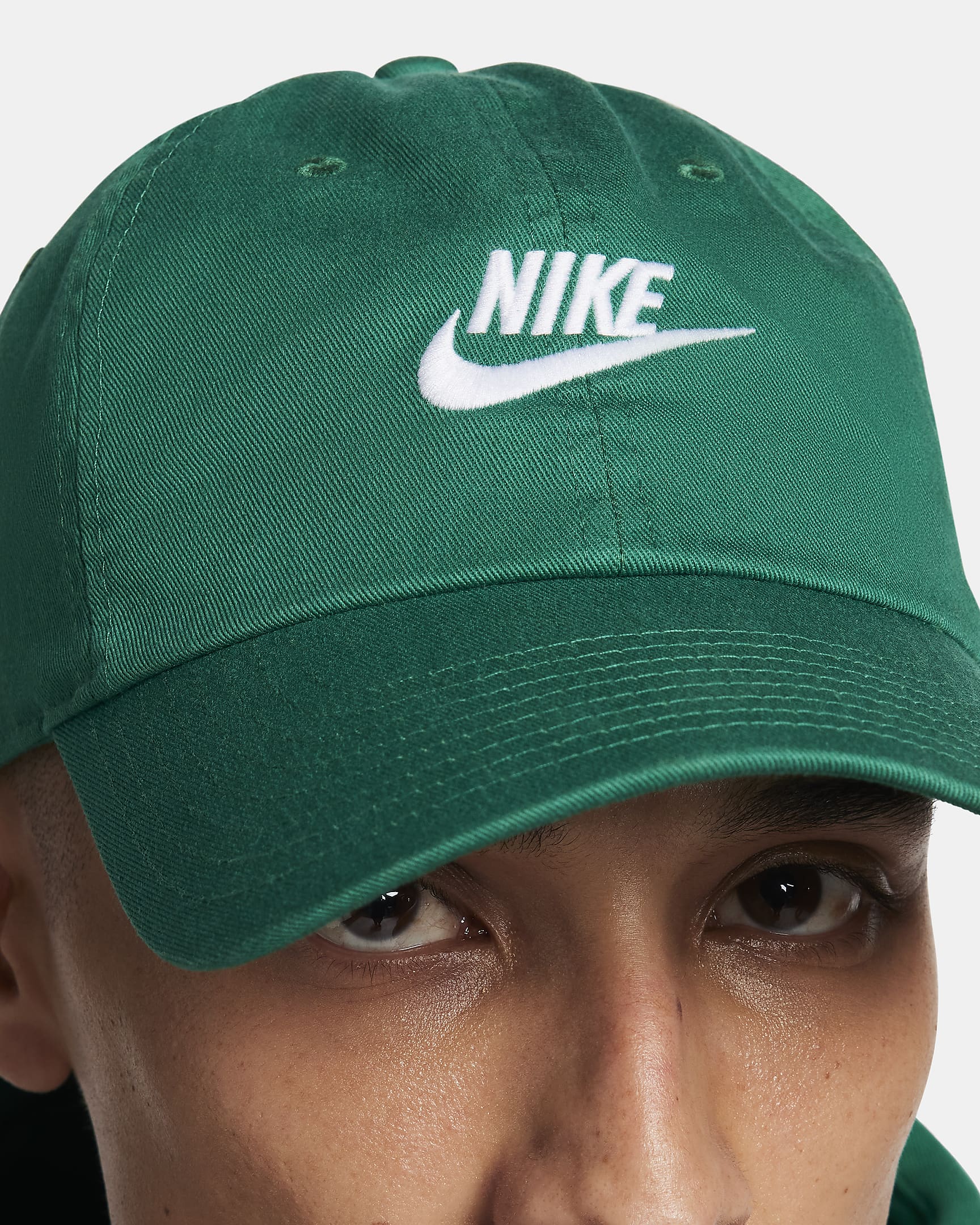 Casquette délavée souple Futura Nike Club pour enfant - Malachite/Blanc