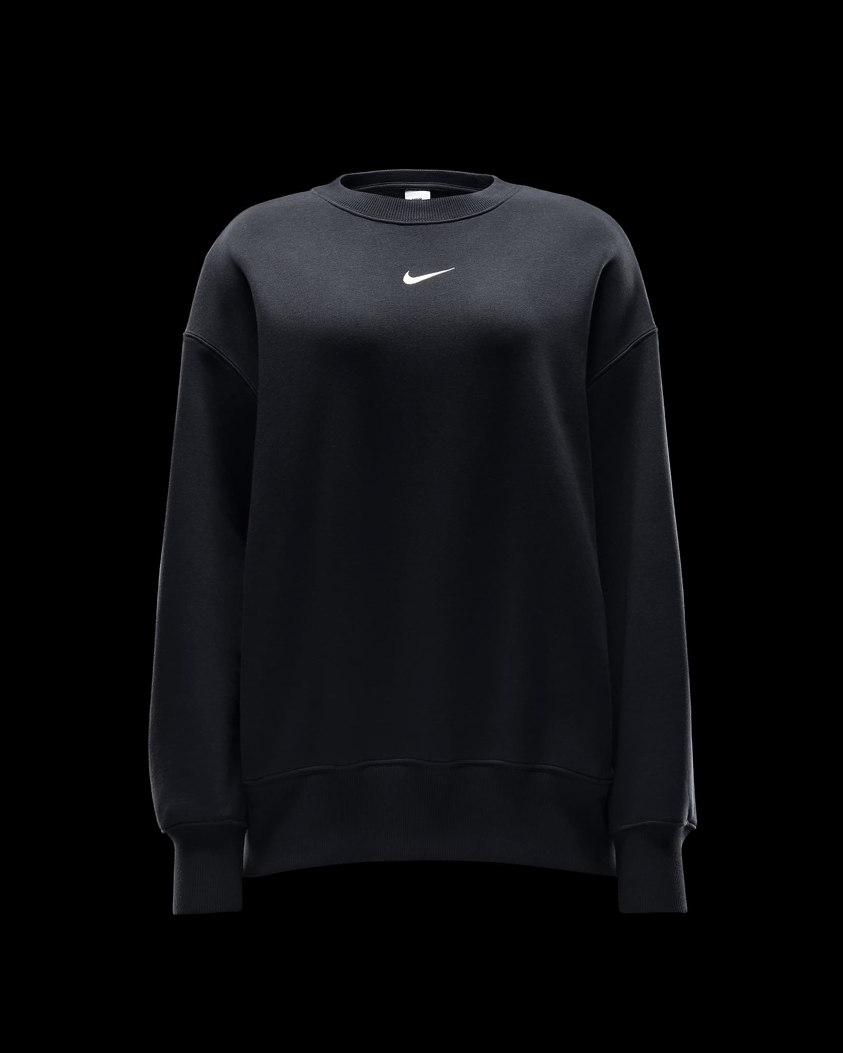 Nike Sportswear Phoenix Fleece Women's Oversized Crew-neck Sweatshirt - Black/Sail