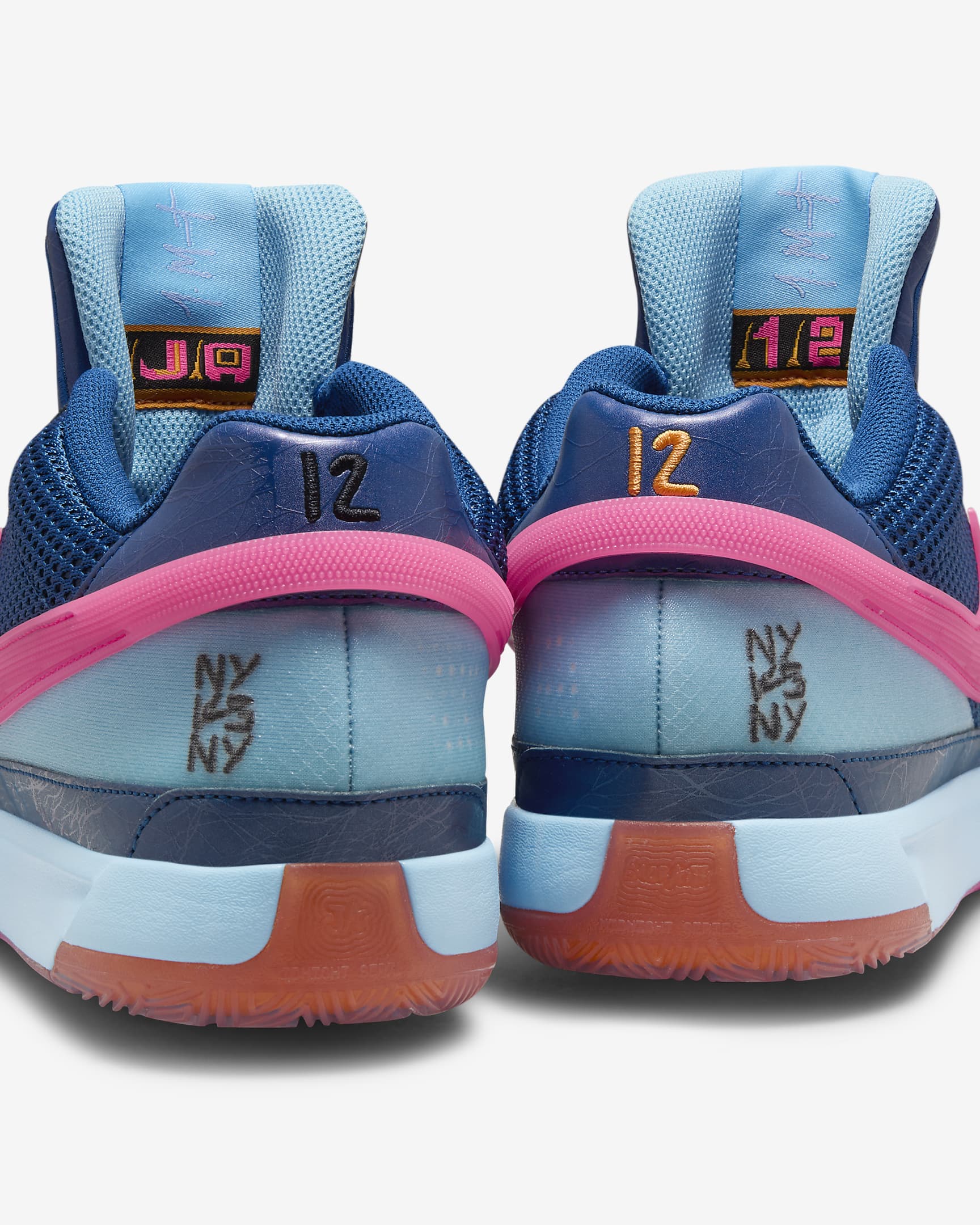 Ja 1 "NYx NY" Basketball Shoes - Court Blue/Aquarius Blue/Black/Hyper Pink