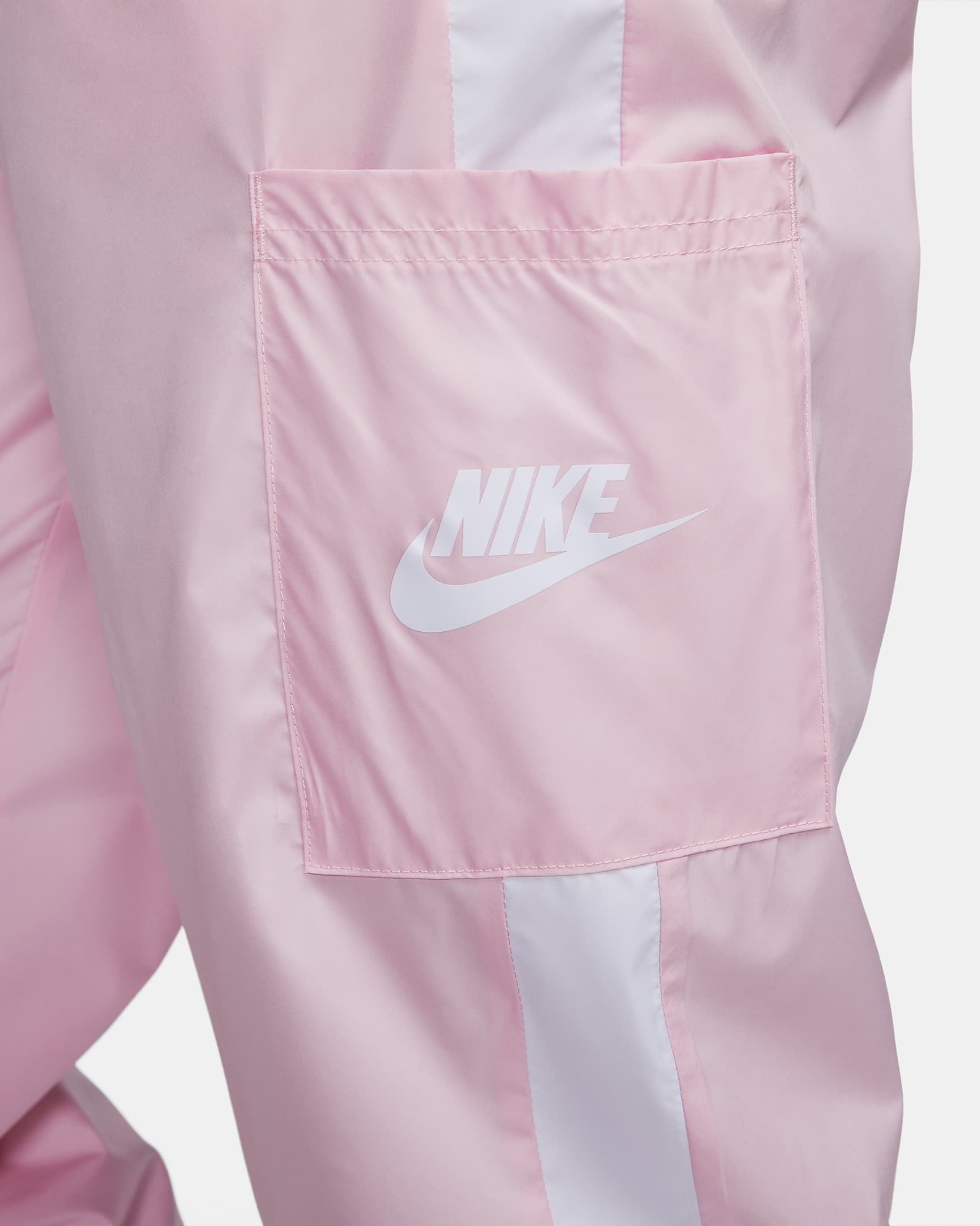 Nike Sportswear Women's Woven Pants - Medium Soft Pink/White/White