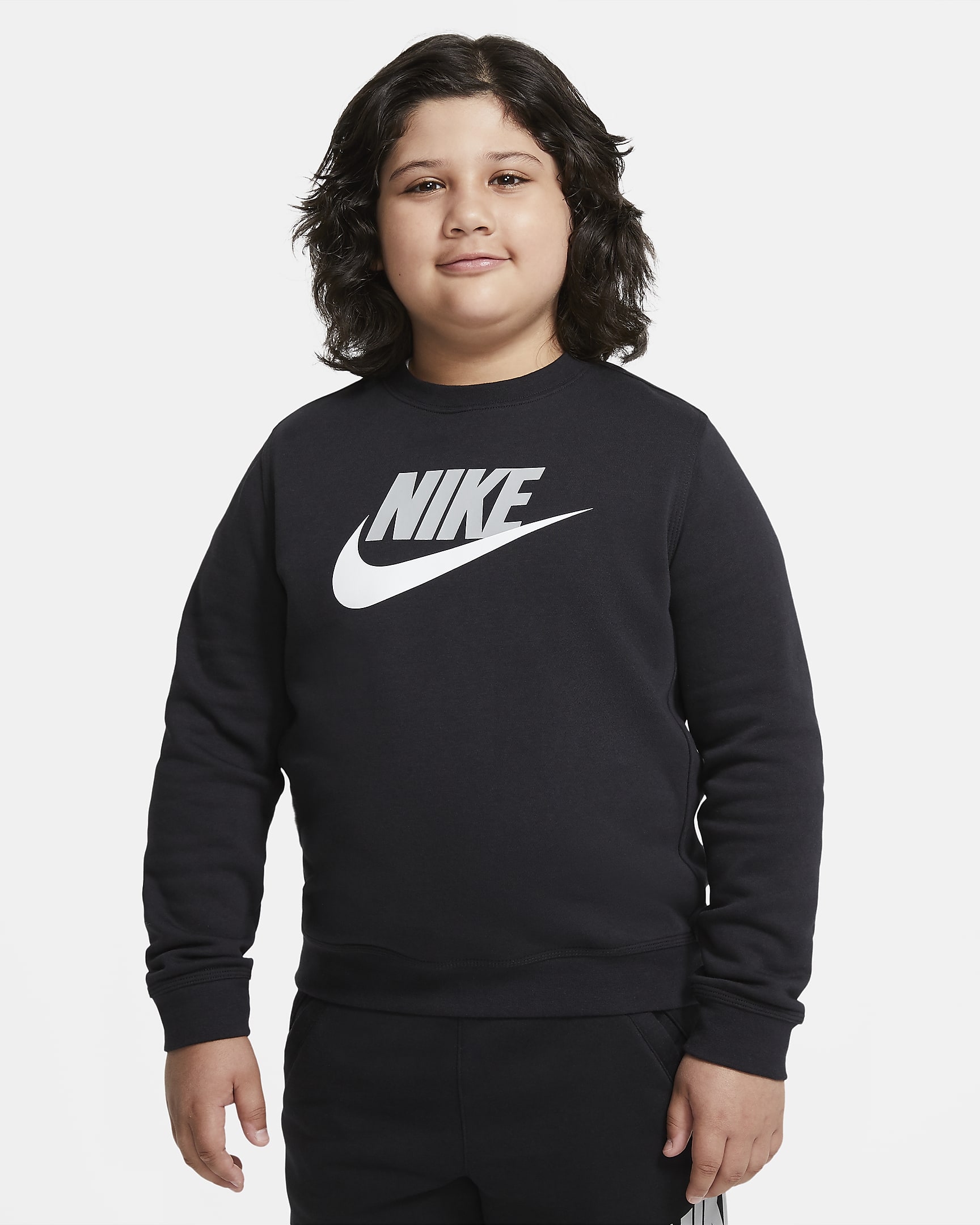Nike Sportswear Club Fleece Big Kids' (Boys') Crew (Extended Size ...