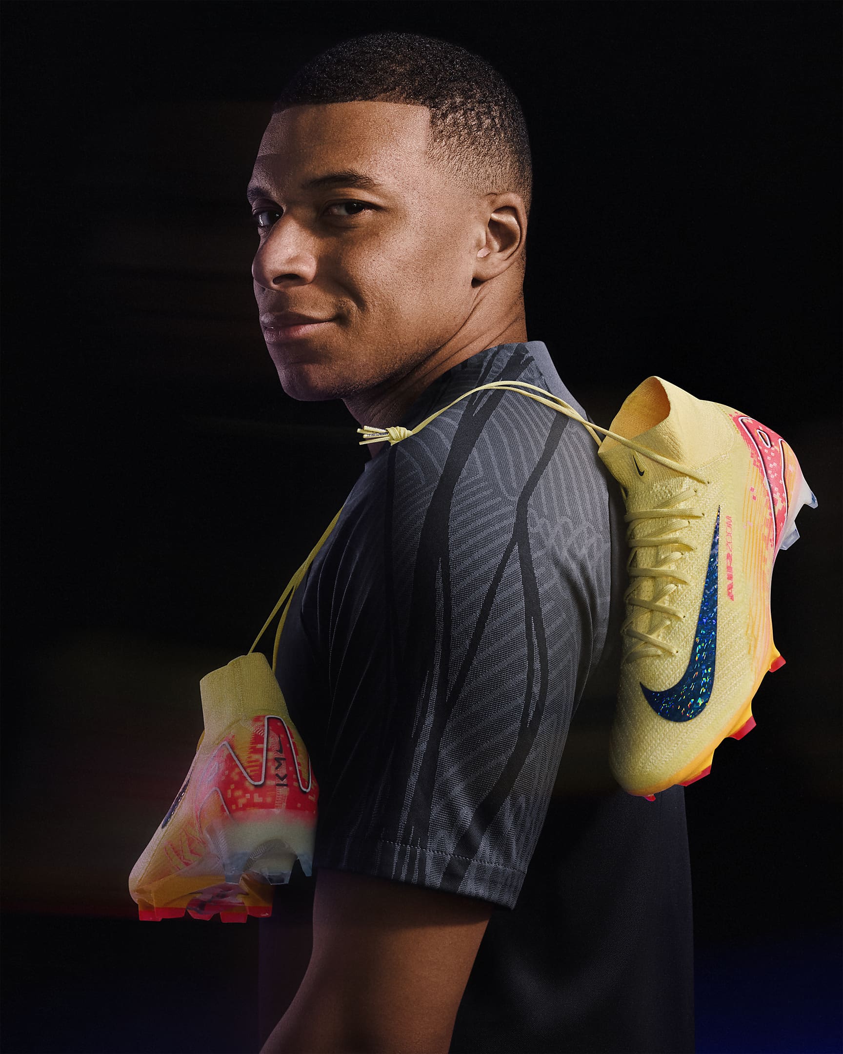 Nike Mercurial Superfly 10 Elite 'Kylian Mbappé' FG High-Top Football Boot - Light Laser Orange/Armoury Navy