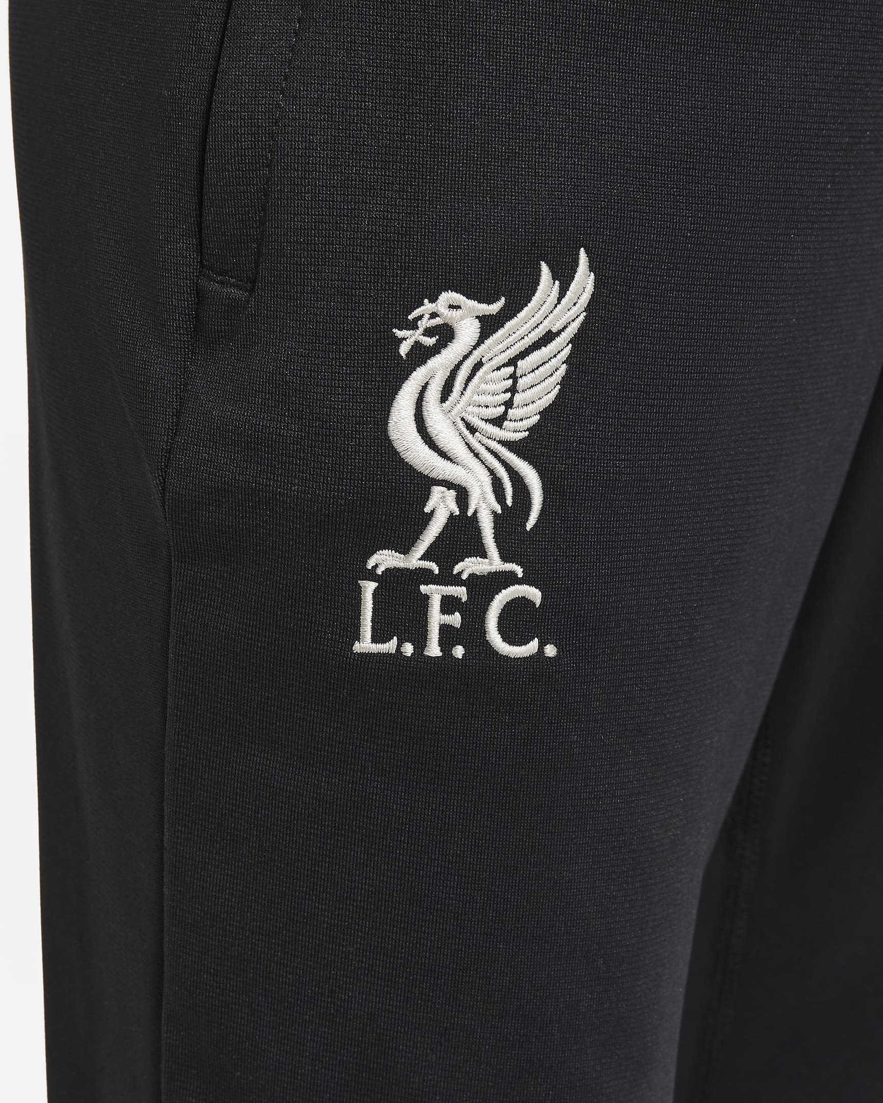 Dzianinowy dres piłkarski dla dużych dzieci Nike Dri-FIT Liverpool F.C. Strike - Bicoastal/Gym Red/Czerń/Light Orewood Brown