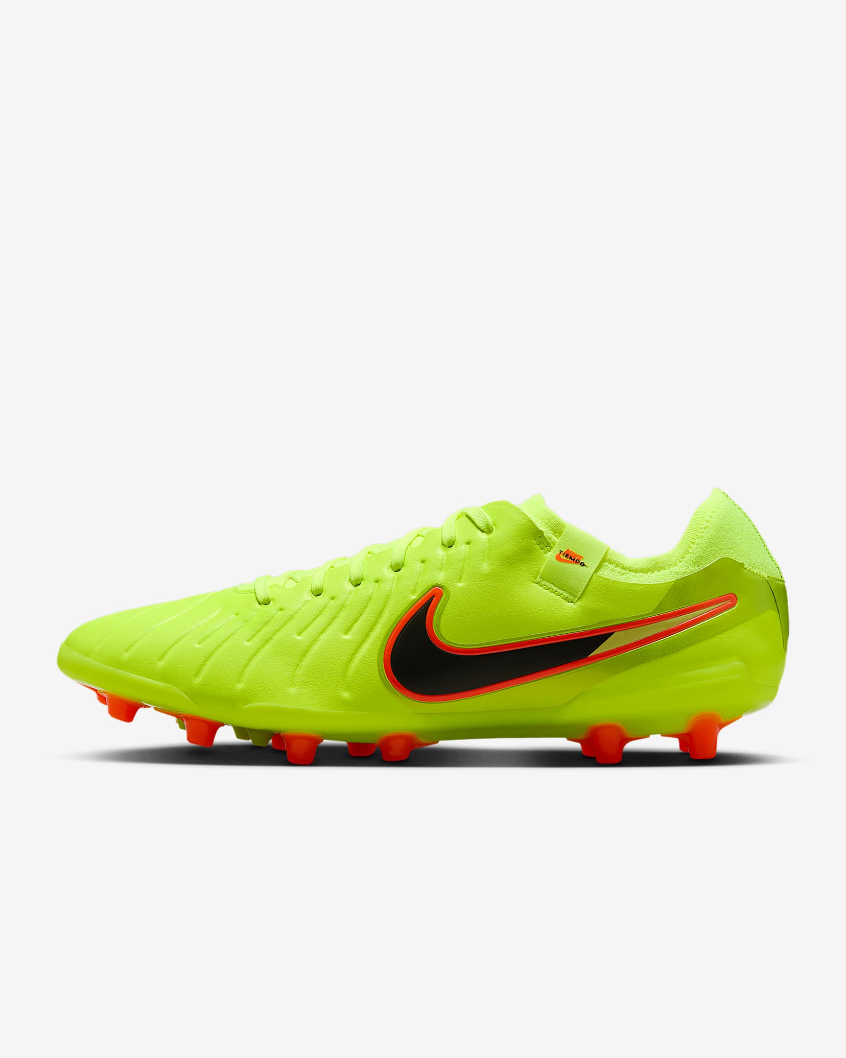 Chuteiras de futebol de perfil baixo para relva artificial Nike Tiempo Legend 10 Pro - Volt/Preto