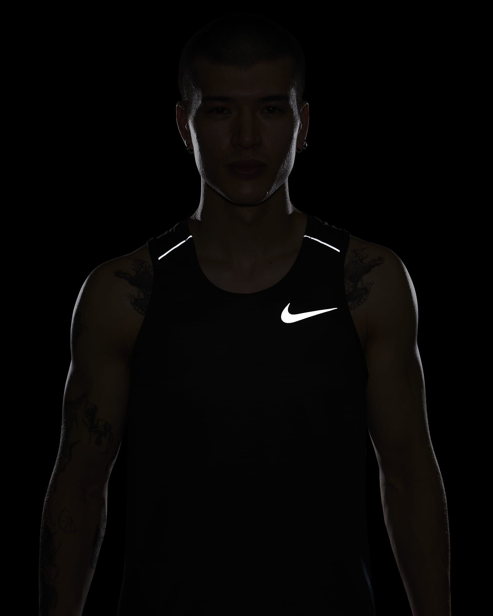 Nike Dri-FIT Miler 男款跑步背心 - 黑色/黑色