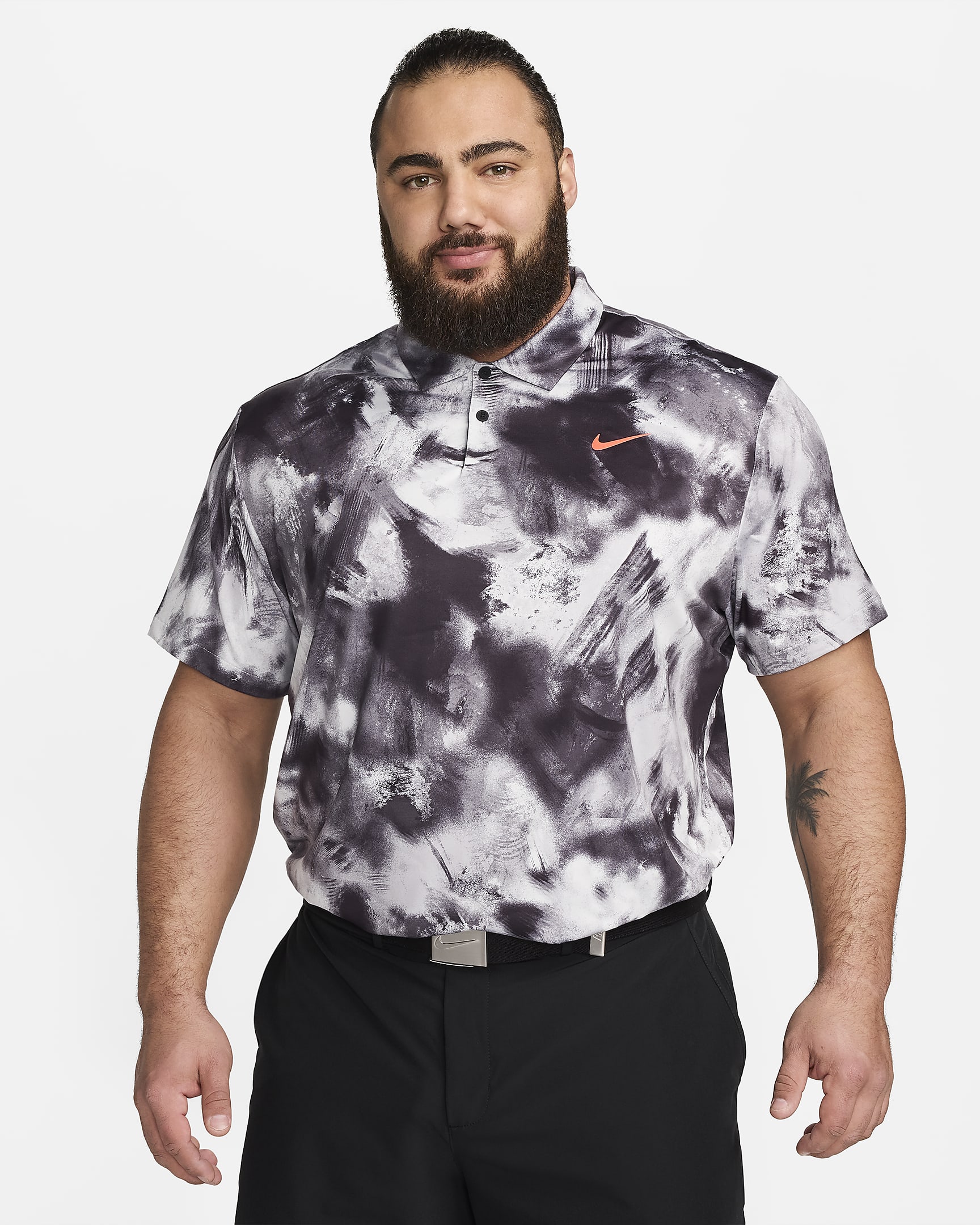 Nike Tour Men's Dri-FIT Golf Polo - Black/Turf Orange