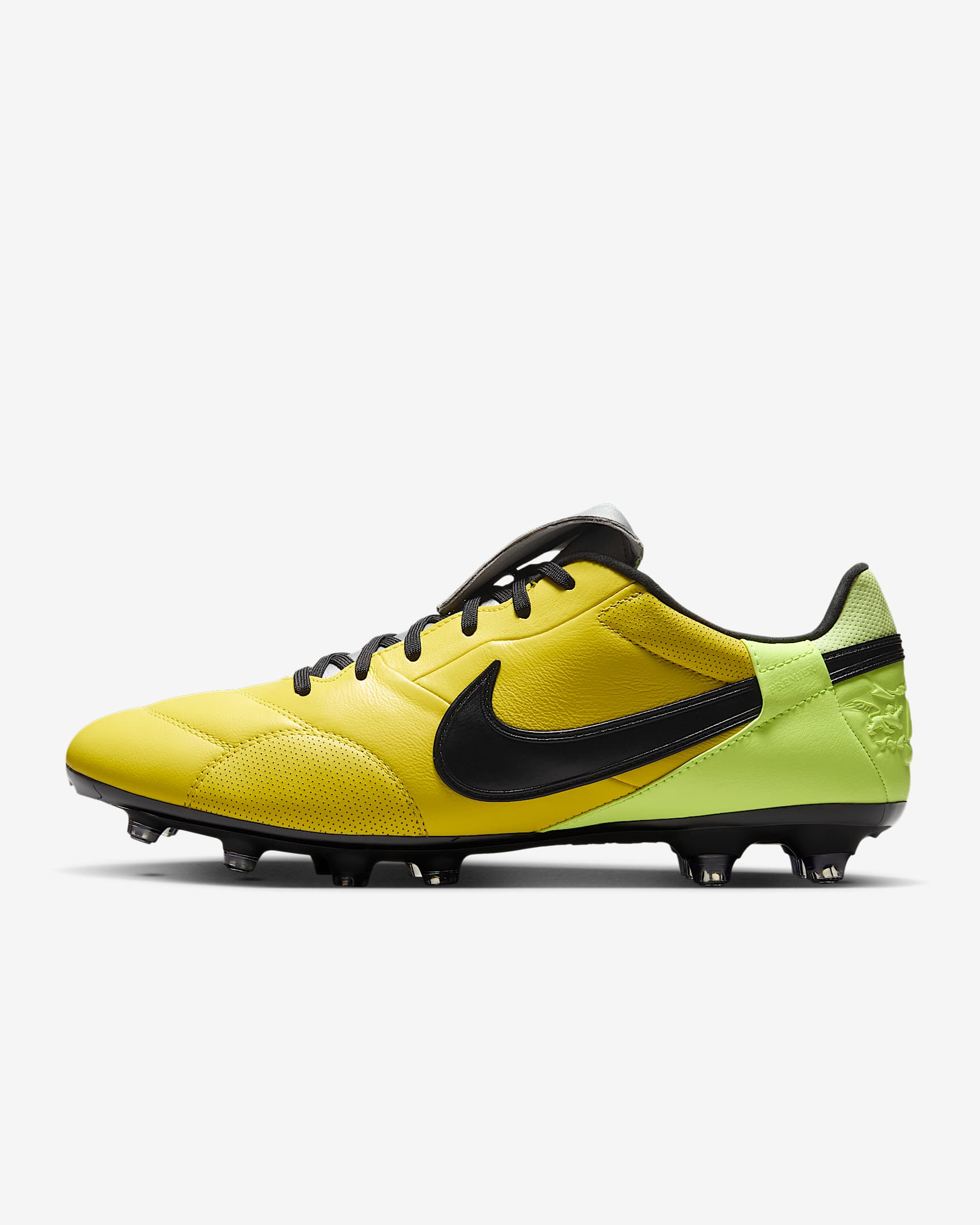 Nízké kopačky NikePremier 3 FG - Volt Ice/Vibrant Yellow/Černá