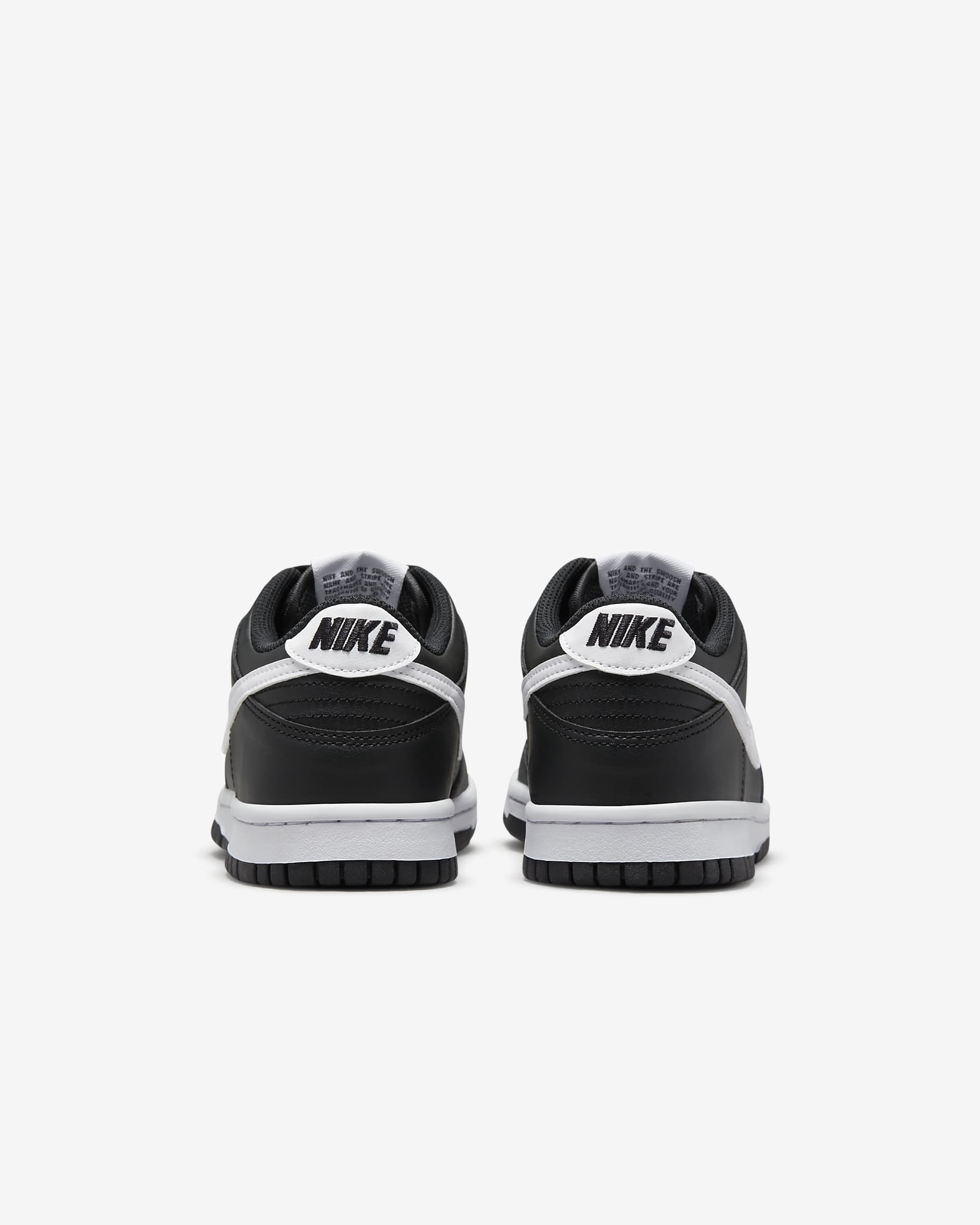 Nike Dunk Low Older Kids' Shoes - Black/Black/White/White