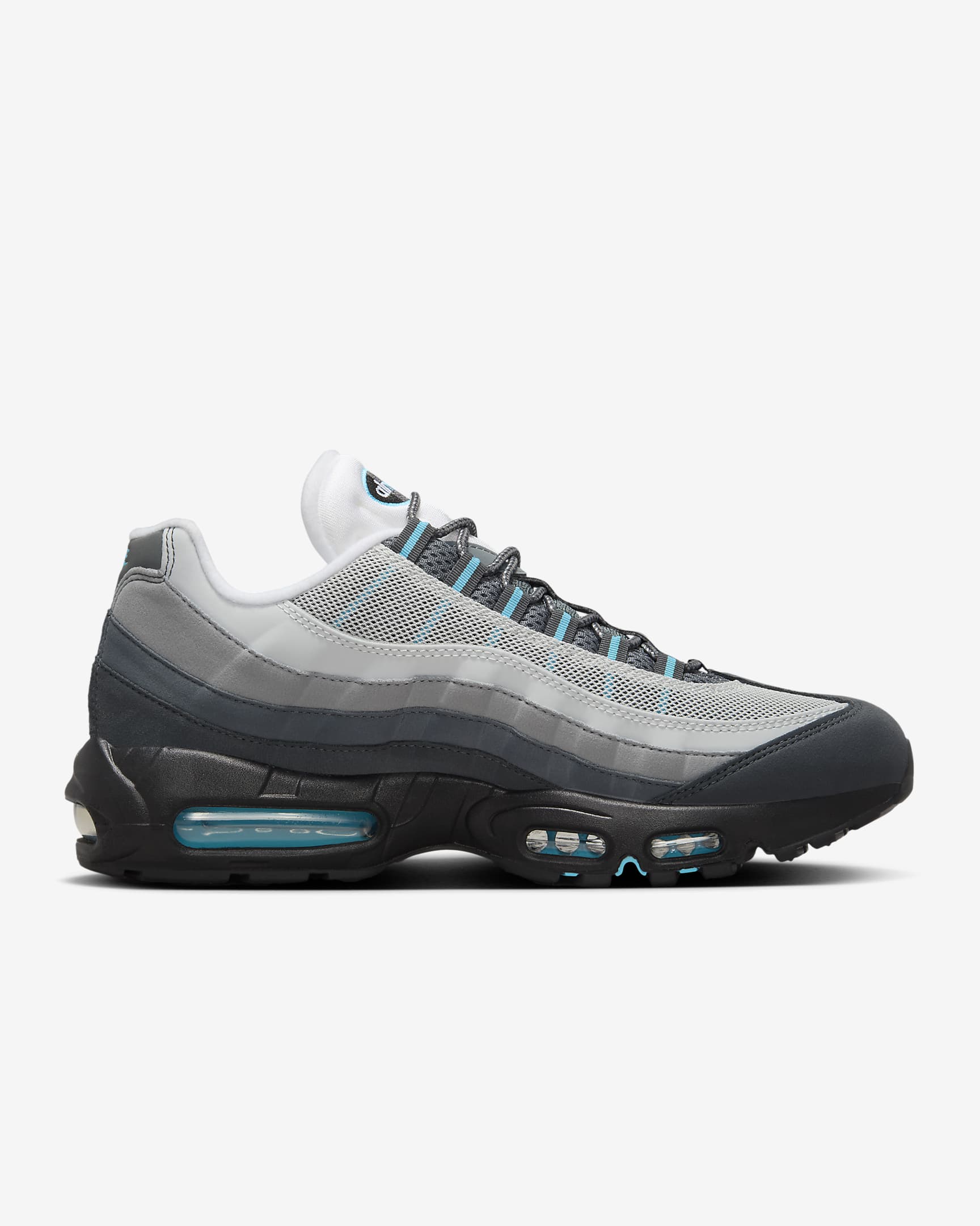 Nike Air Max 95 Shoes - Iron Grey/Smoke Grey/Light Smoke Grey/Baltic Blue