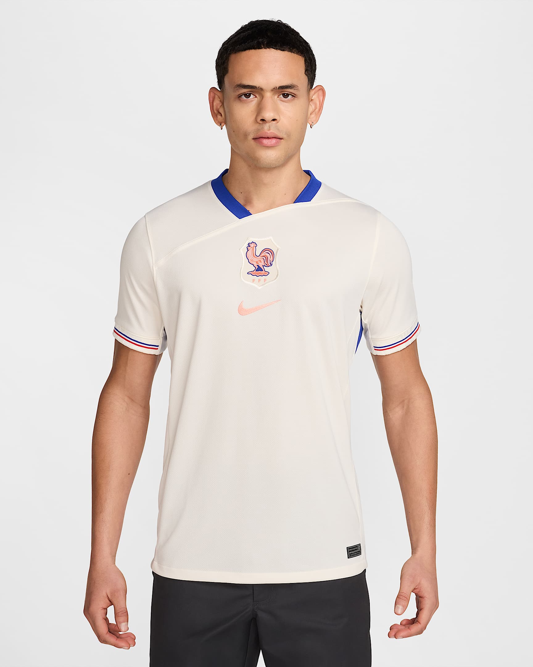 Maglia da calcio replica Nike Dri-FIT FFF 2025 Stadium (squadra femminile) da uomo – Away - Pale Ivory/Bright Blue/Light Madder Root