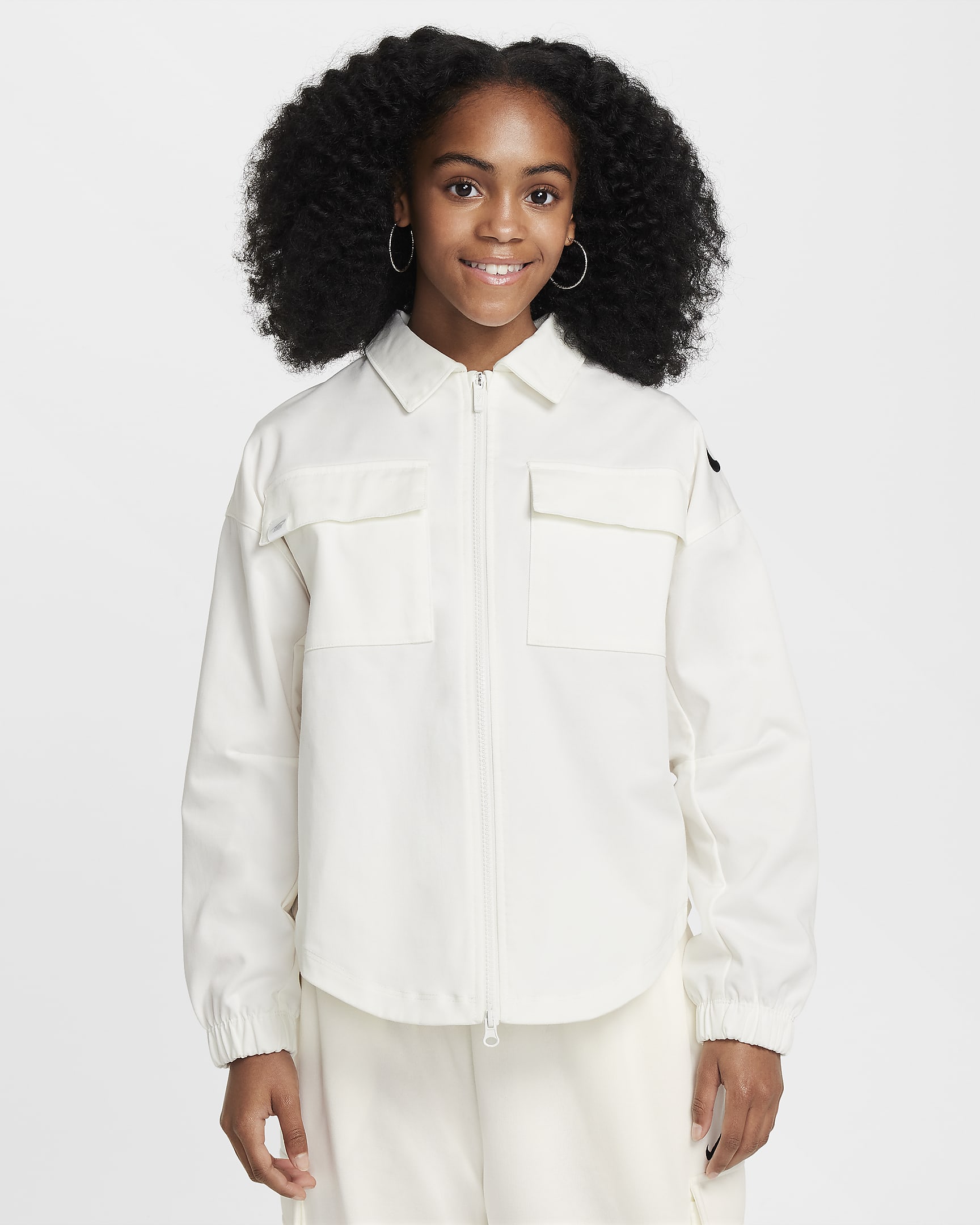 Nike Sportswear Chaqueta - Niña - Sail/Negro