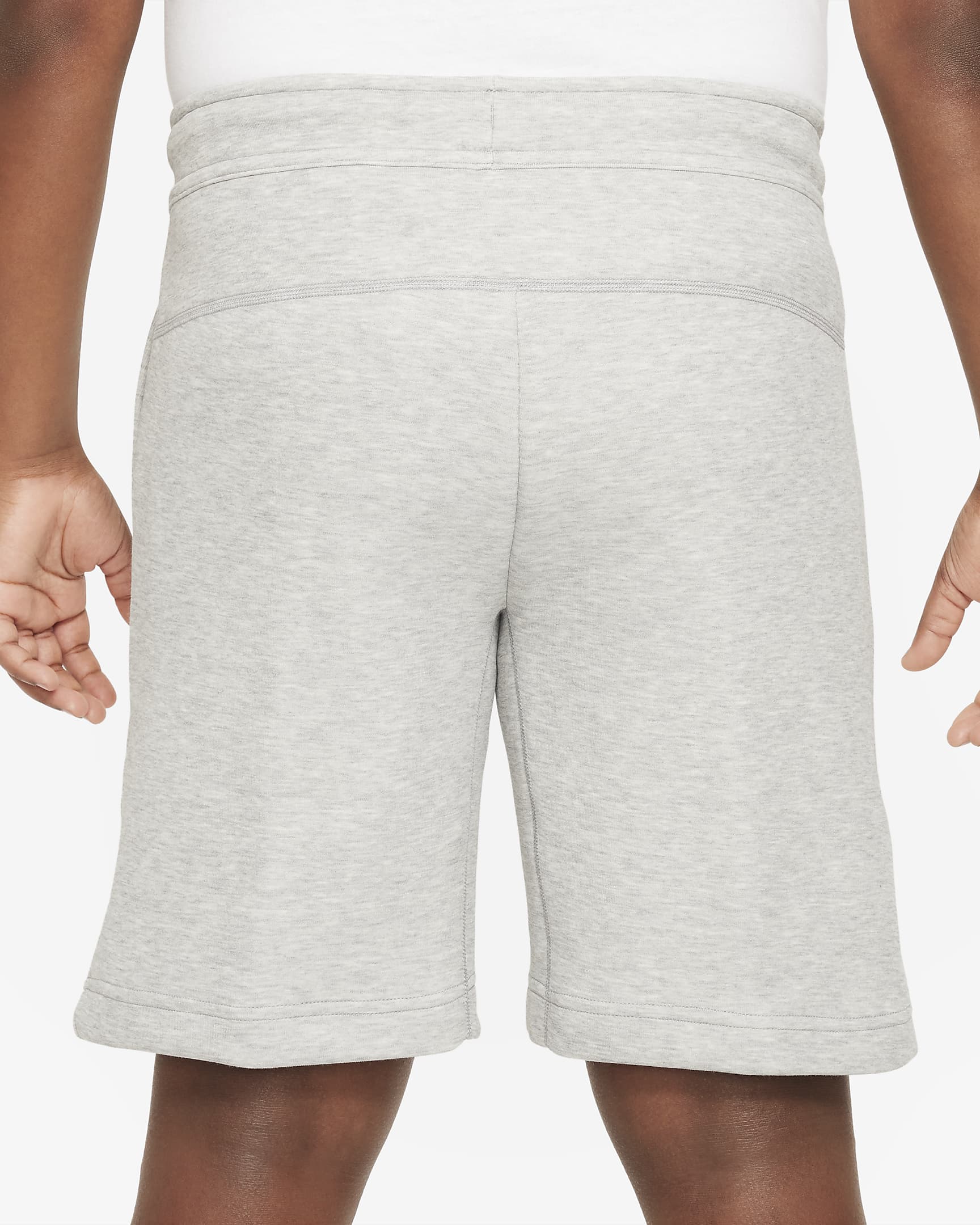 Nike Sportswear Tech Fleece Older Kids' (Boys') Shorts (Extended Size) - Dark Grey Heather/Black/Black