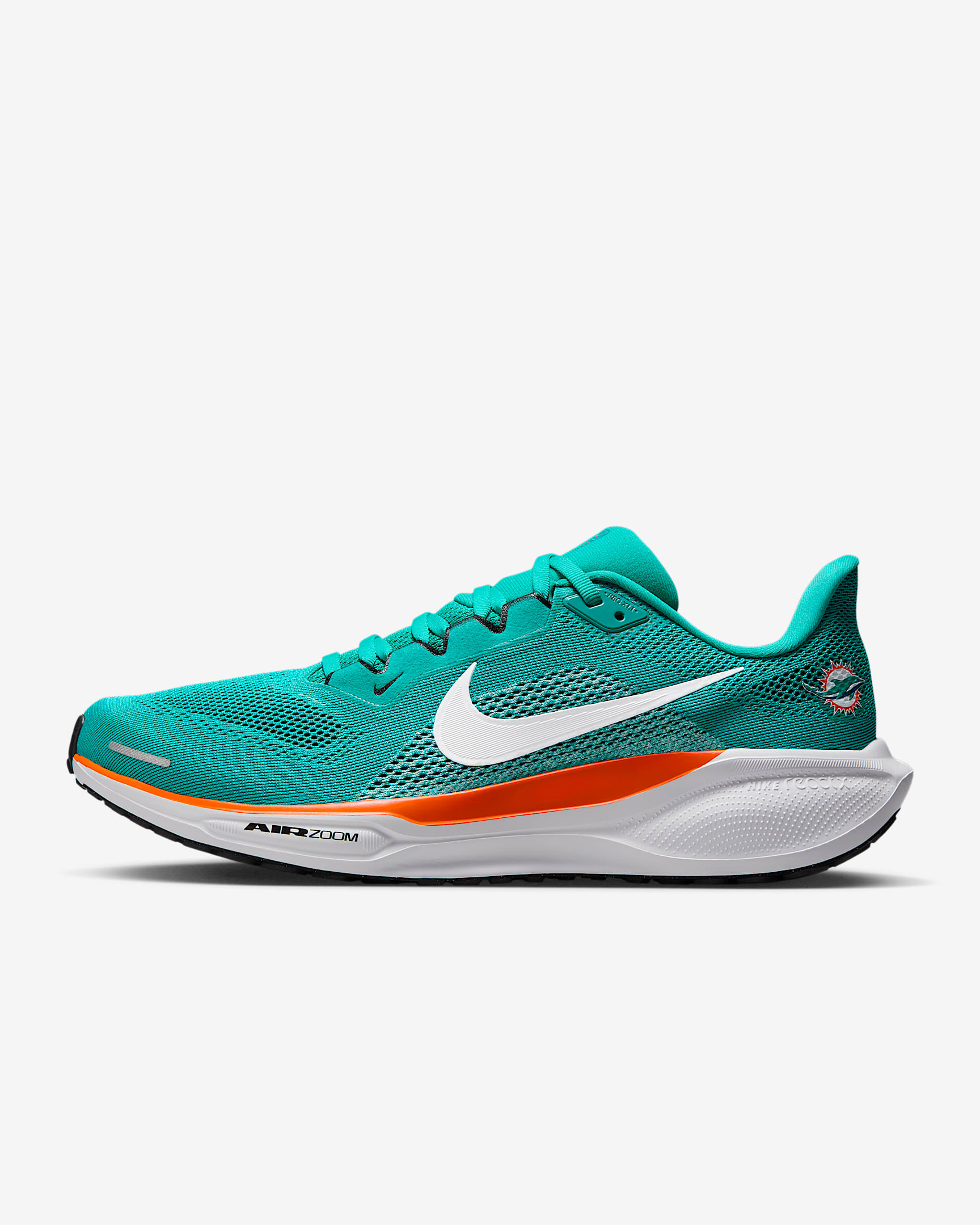 Miami Dolphins Pegasus 41 Men's Nike NFL Road Running Shoes - Turbo Green/Brilliant Orange/Black