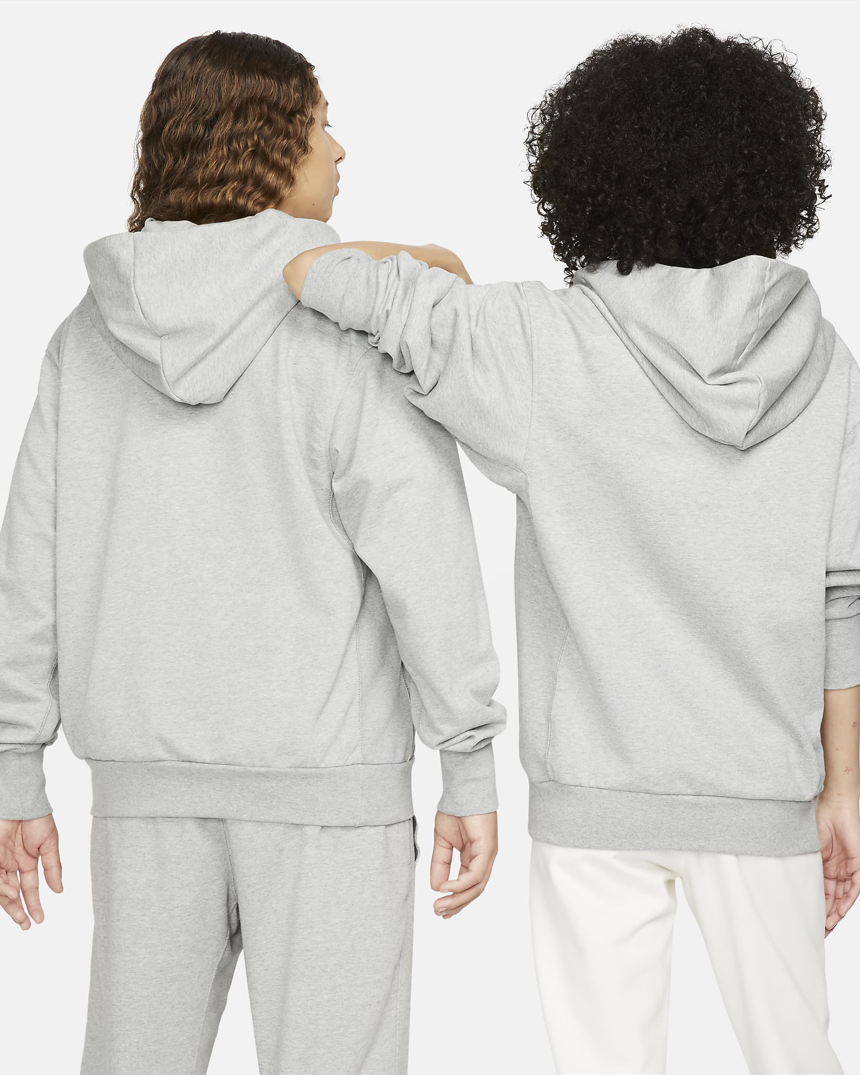 Nike Standard Issue Dri-FIT basketbalhoodie voor heren - Dark Grey Heather/Pale Ivory