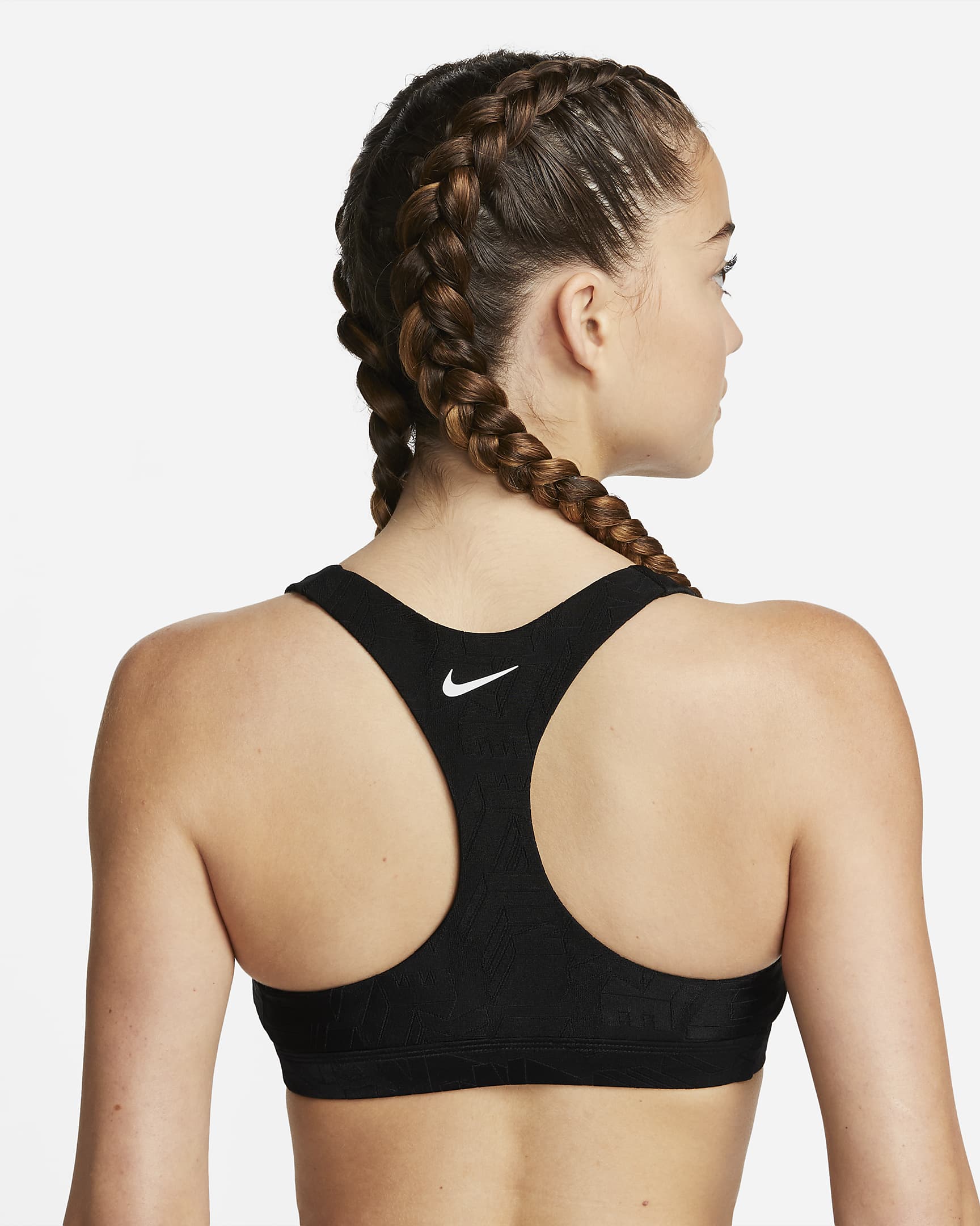 Nike-bikinibadetop til kvinder - sort/hvid