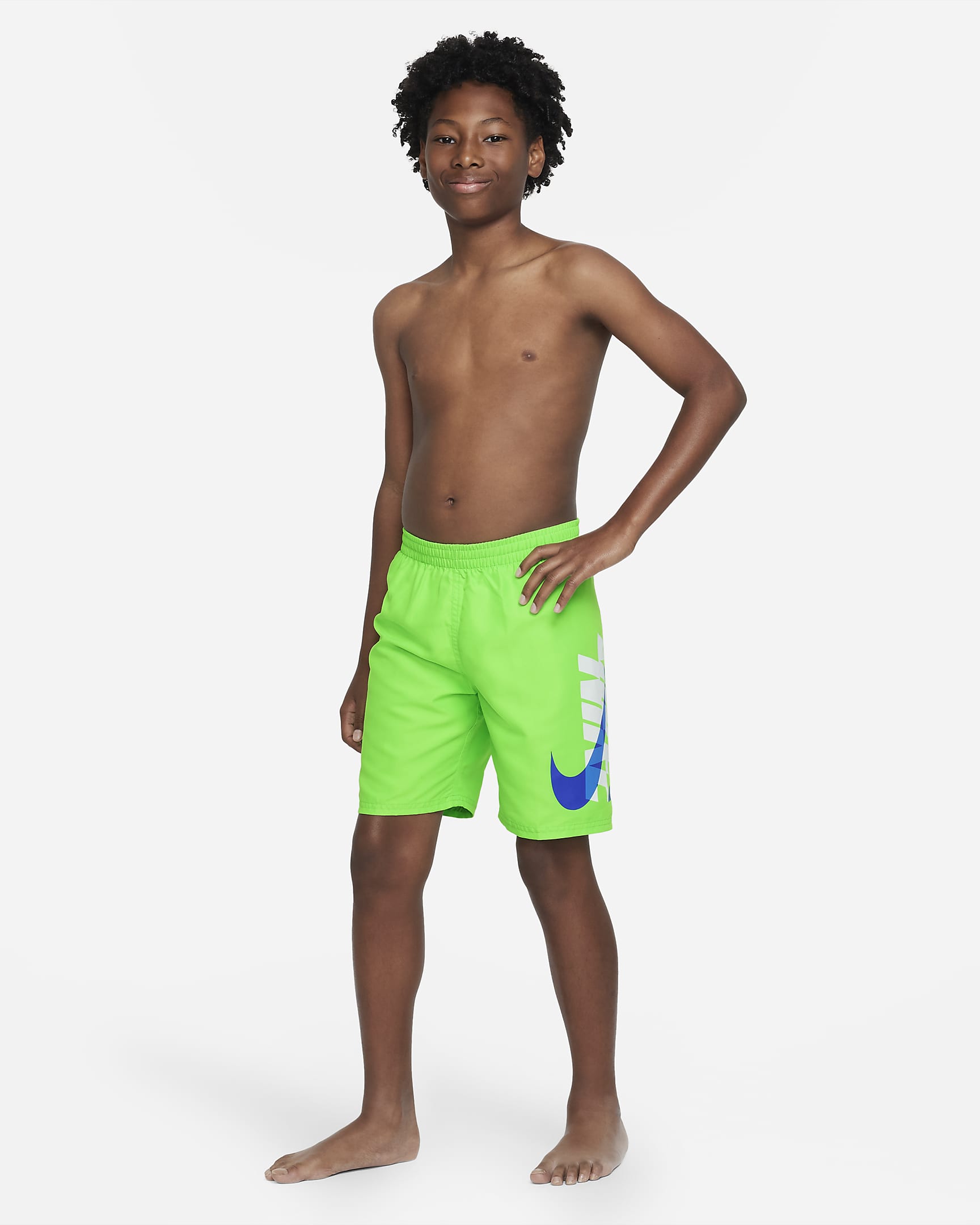 Nike Big Kids' (Boys') 7" Volley Shorts - Green Strike