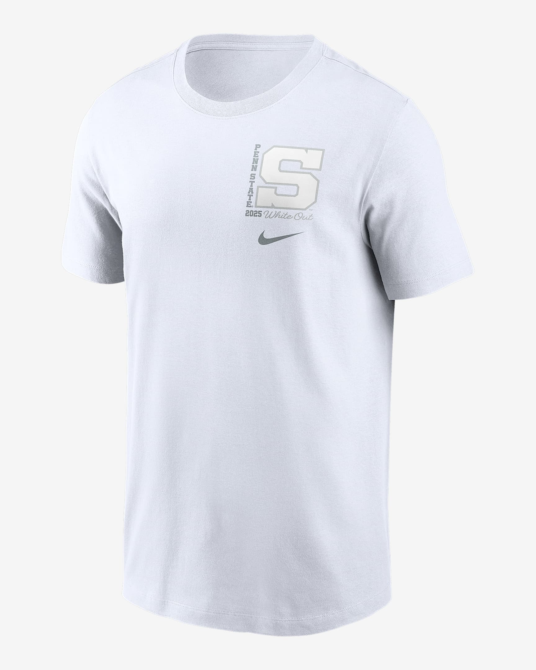 Playera universitaria Nike para hombre Penn State 2025 White Out - Blanco