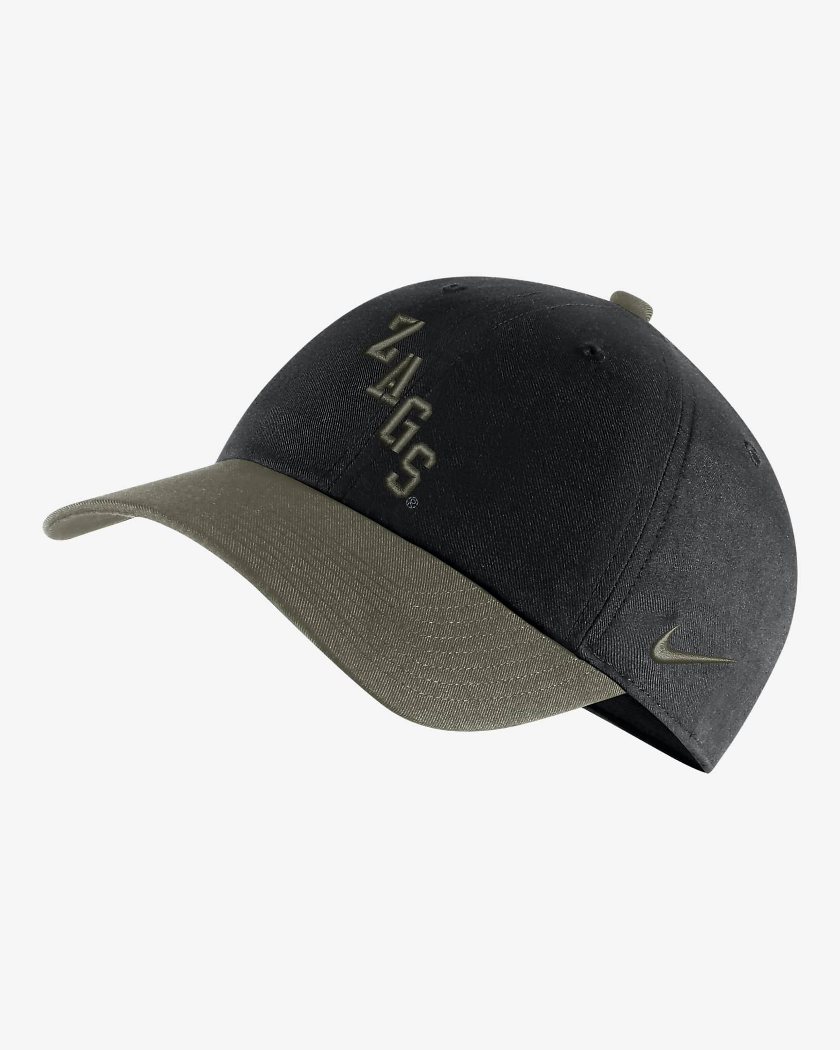 Gorra Nike College Gonzaga Heritage86 - Negro/Oliva medio