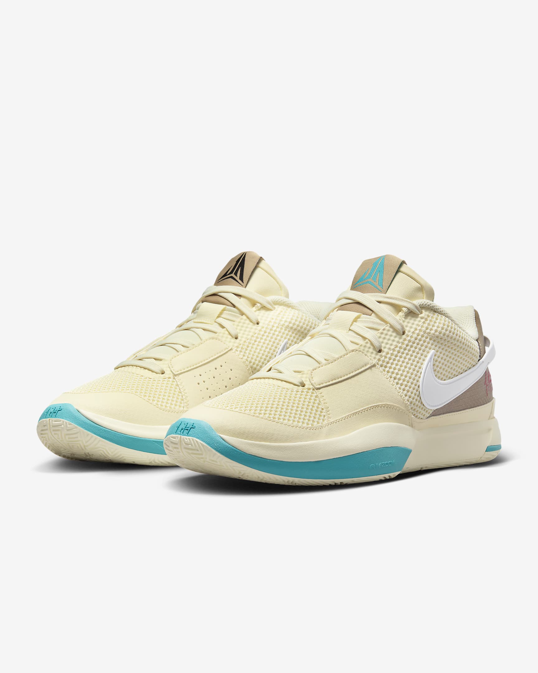 Ja 1 EP Basketball Shoes - Coconut Milk/Khaki/Black/Coconut Milk