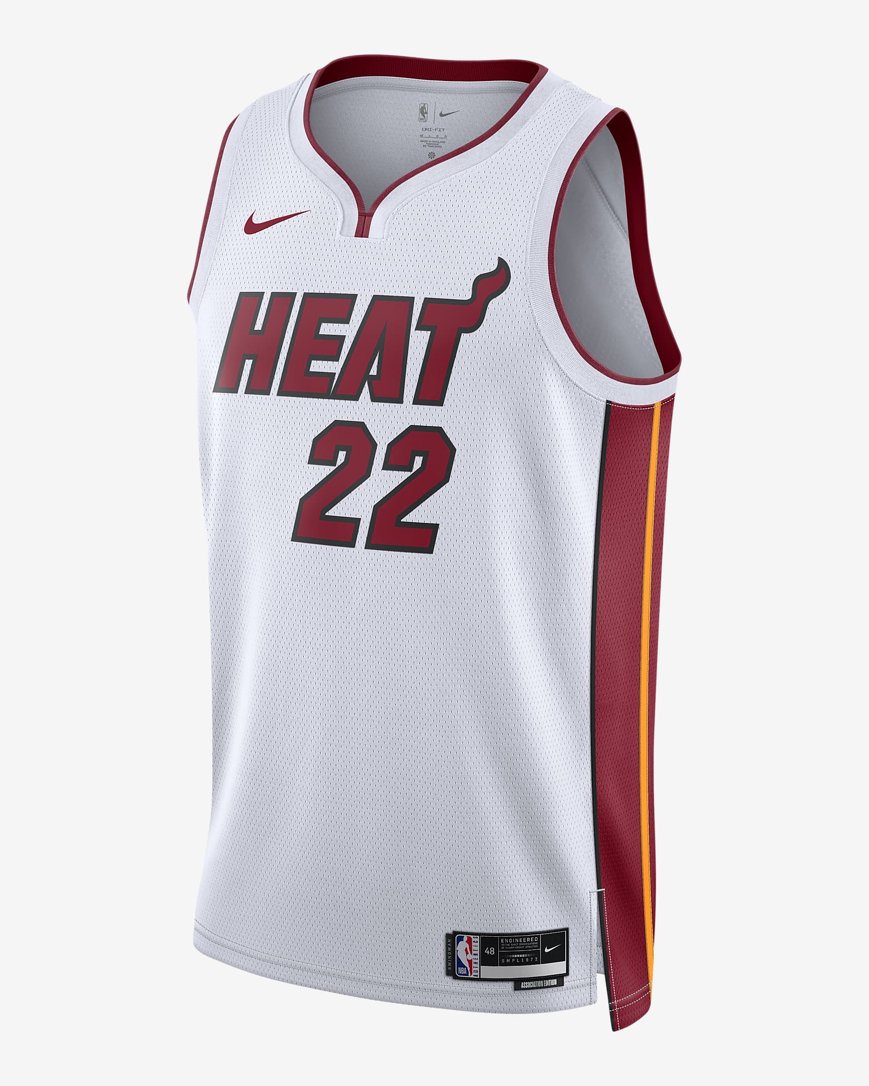 Miami Heat Association Edition 2022/23 Nike Dri-FIT NBA Swingman-trøje til mænd - hvid