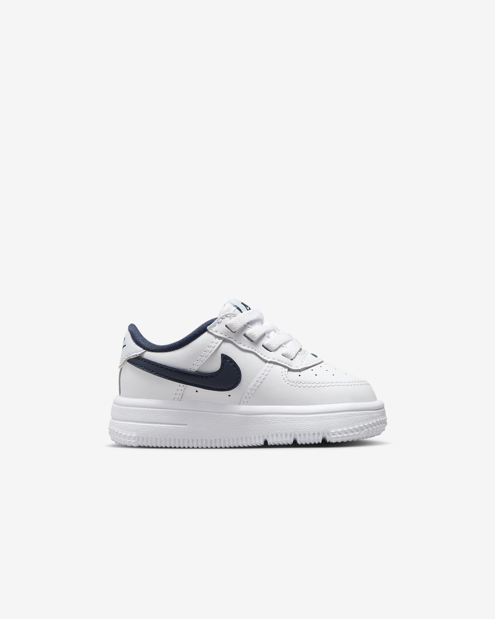 Nike Force 1 低筒 EasyOn 嬰幼兒鞋款 - 白色/Football Grey/Midnight Navy