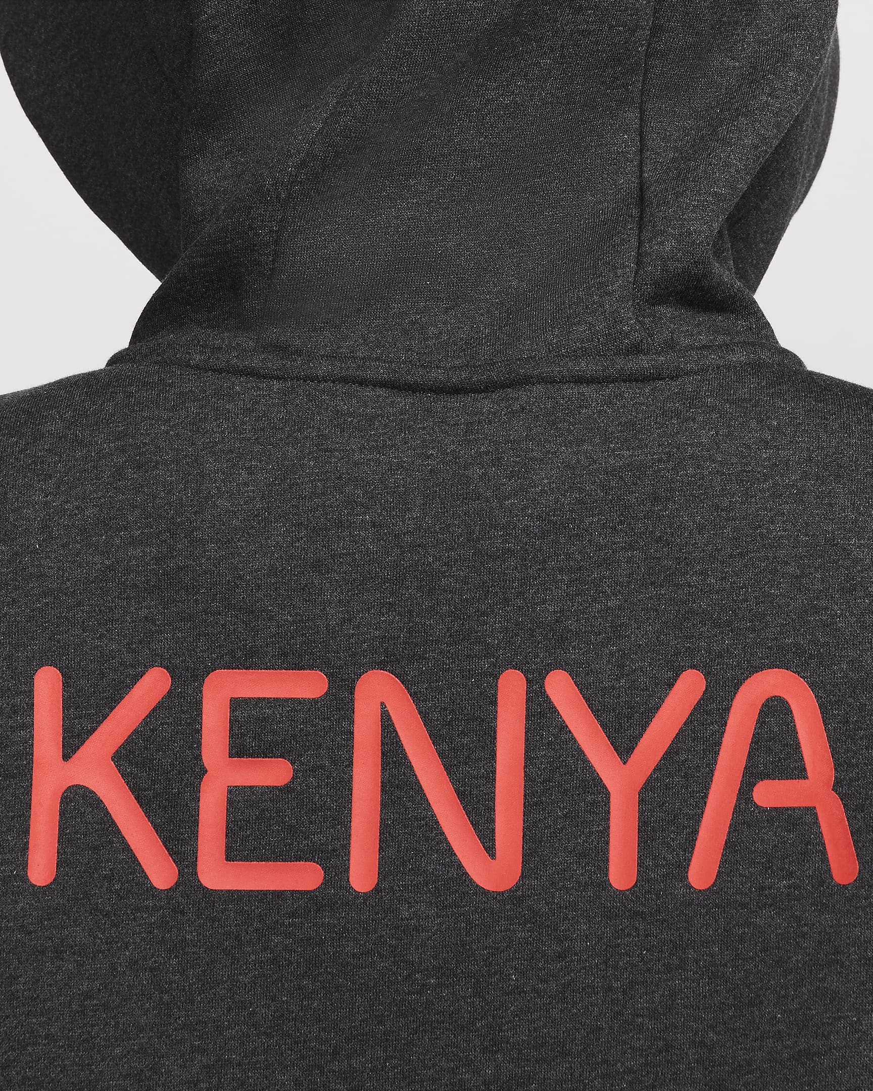 Team Kenya Phoenix Fleece Women's Nike Full-Zip Oversized Hoodie - Black Heather/Key Lime/Black/Chile Red