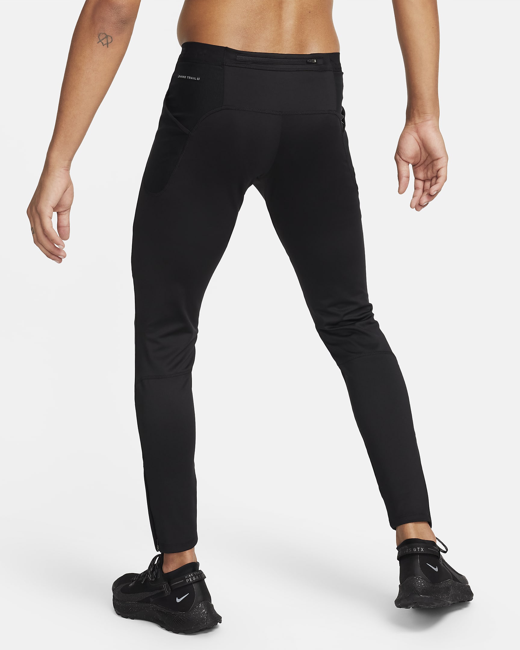 Legging de running d'hiver Nike Lunar Ray pour homme - Noir/Noir/Blanc