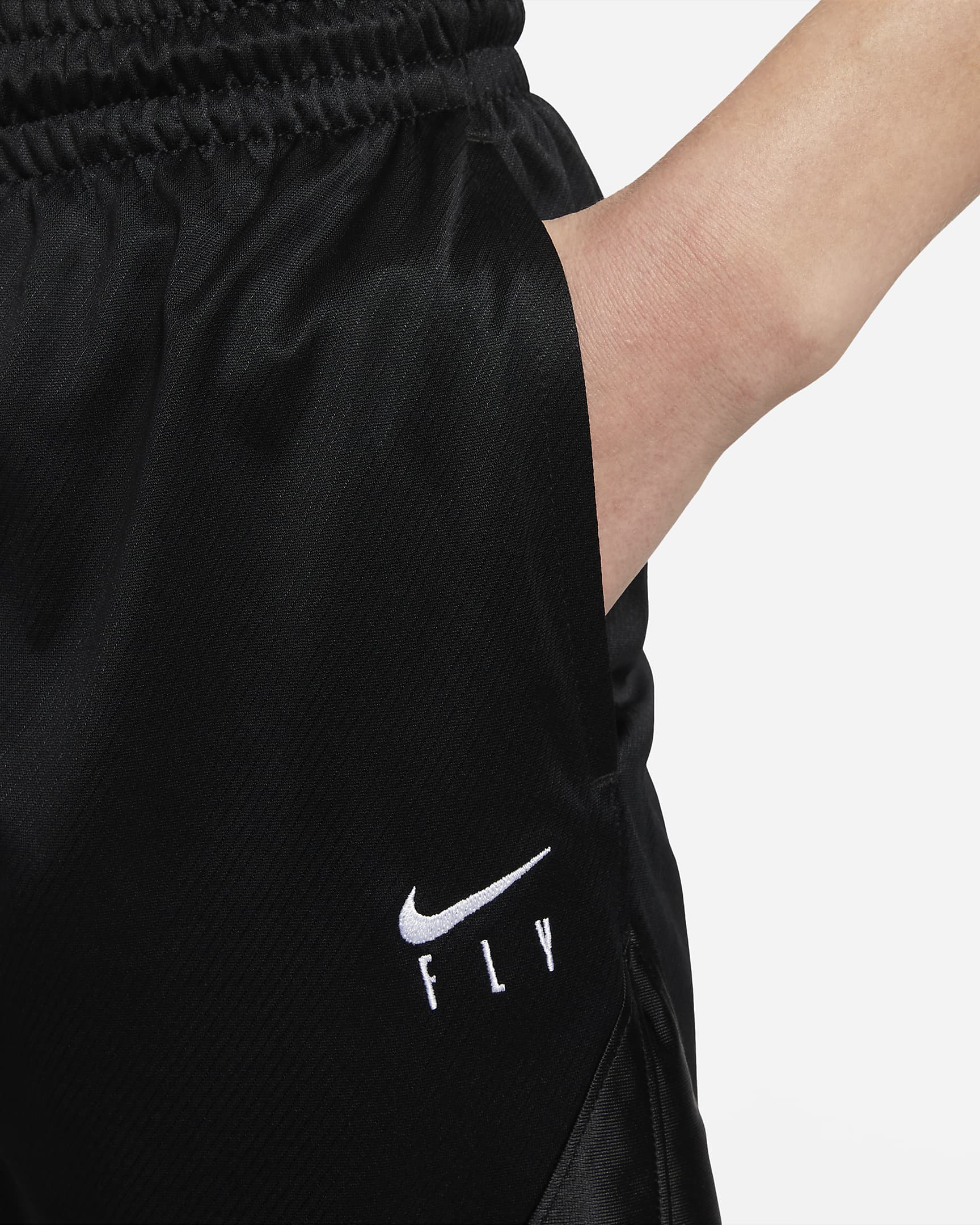 Nike Dri-FIT ISoFly Pantalons curts de bàsquet - Dona - Negre/Negre/Blanc