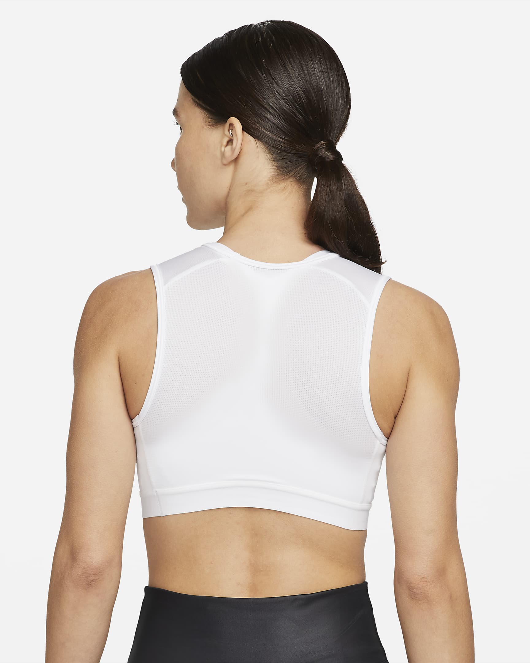 Nike Air Swoosh Women's Medium-Support High-Neck Sports Bra - White/White