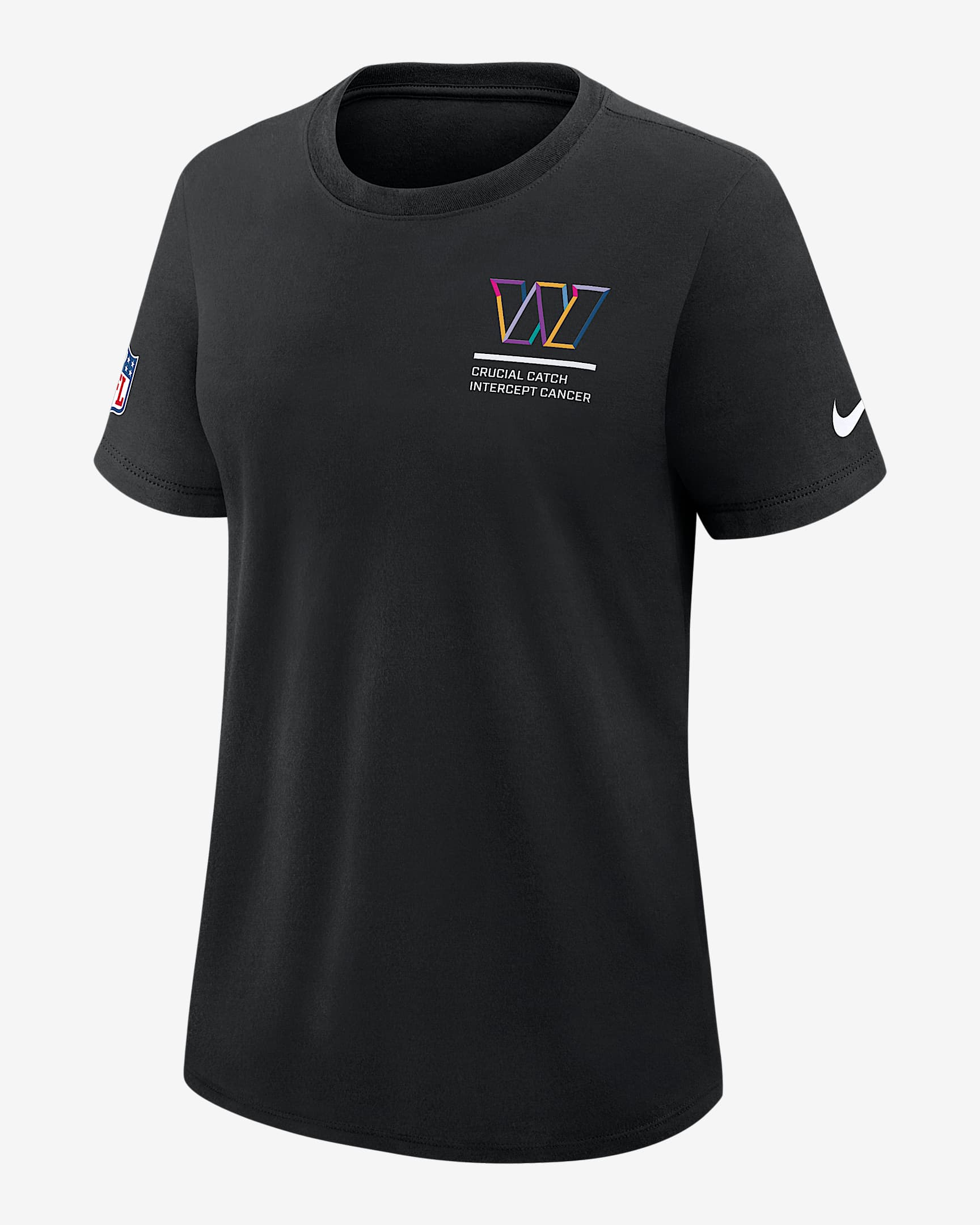 Playera Nike Dri-FIT de la NFL para mujer Washington Commanders Crucial Catch - Negro
