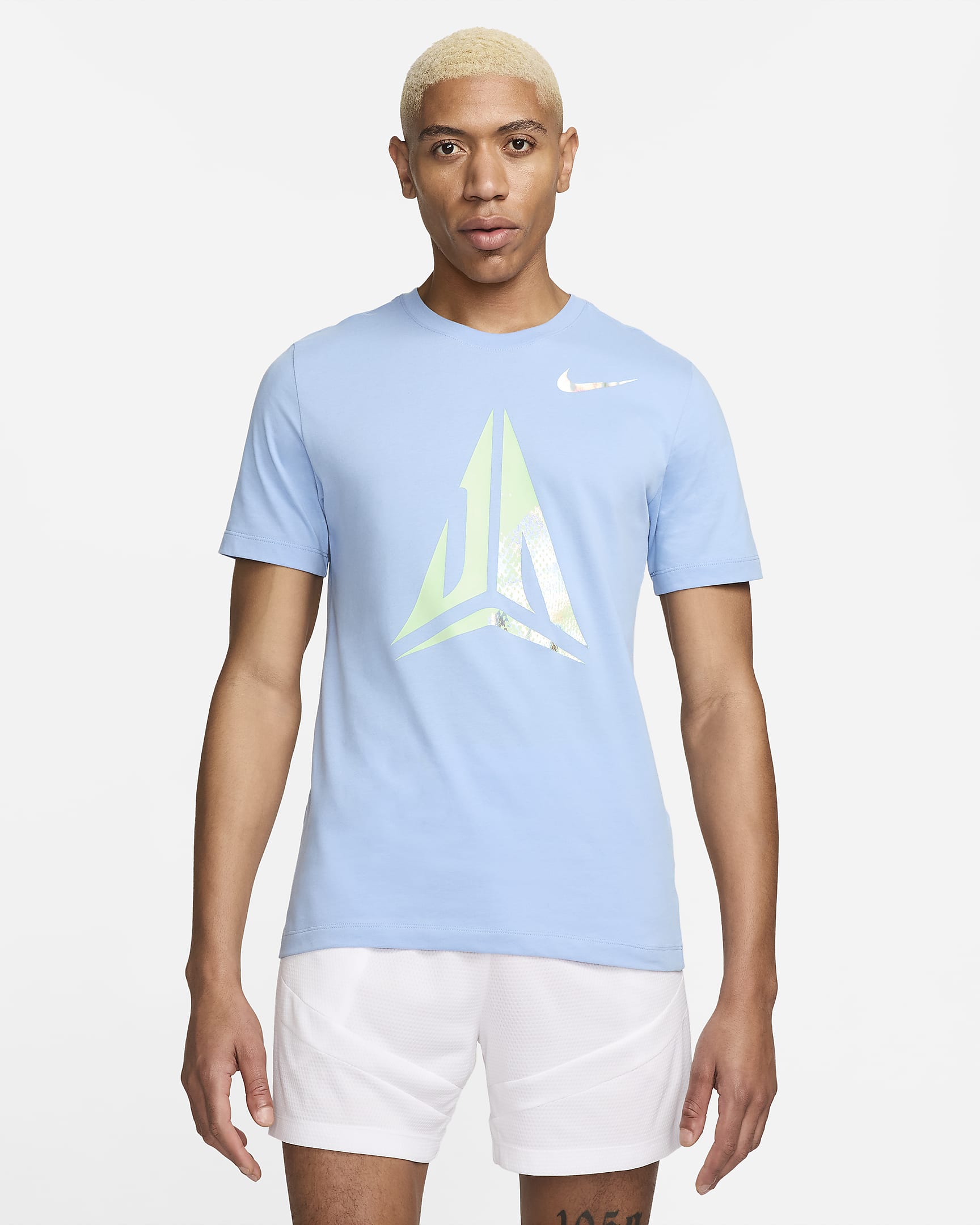 Pánské basketbalové tričko Dri-FIT Ja - Light Blue