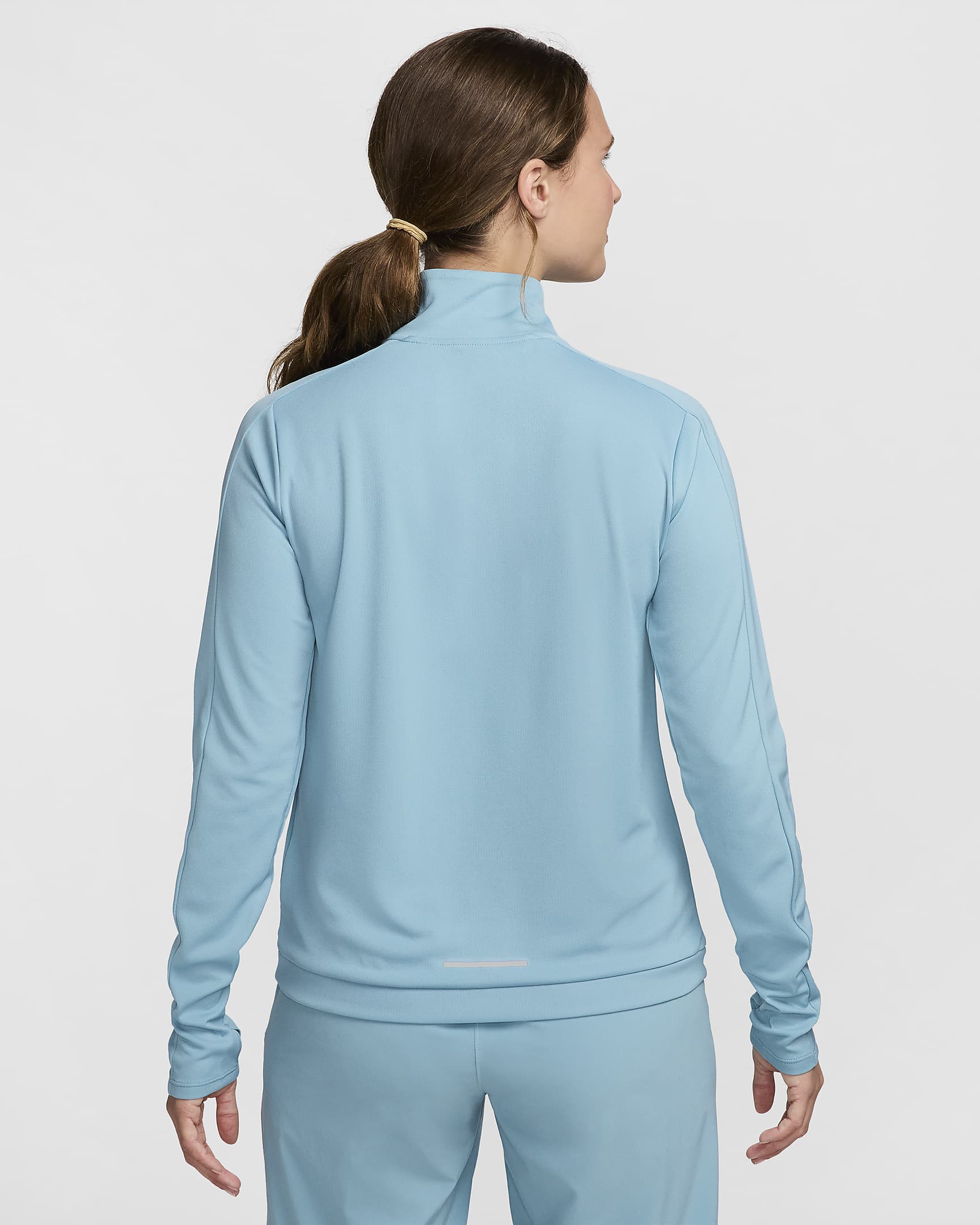 Nike Dri-FIT Pacer pullover med glidelås i halsen til dame - Denim Turquoise