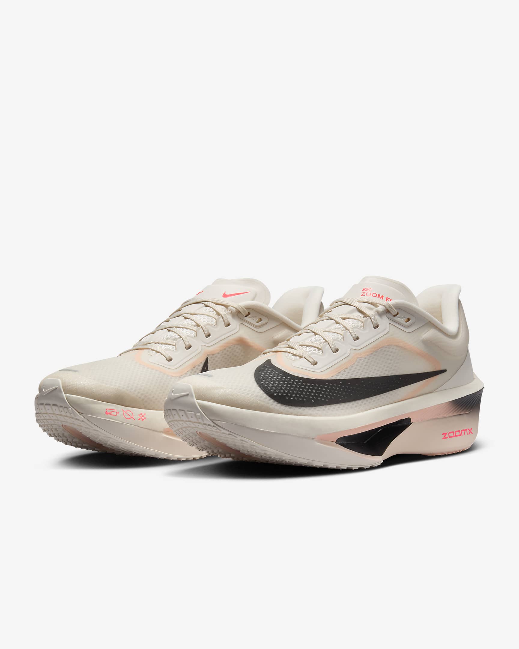 Nike Zoom Fly 6 Erkek Yol Koşu Ayakkabısı - Pale Ivory/Crimson Tint/Sail/Siyah