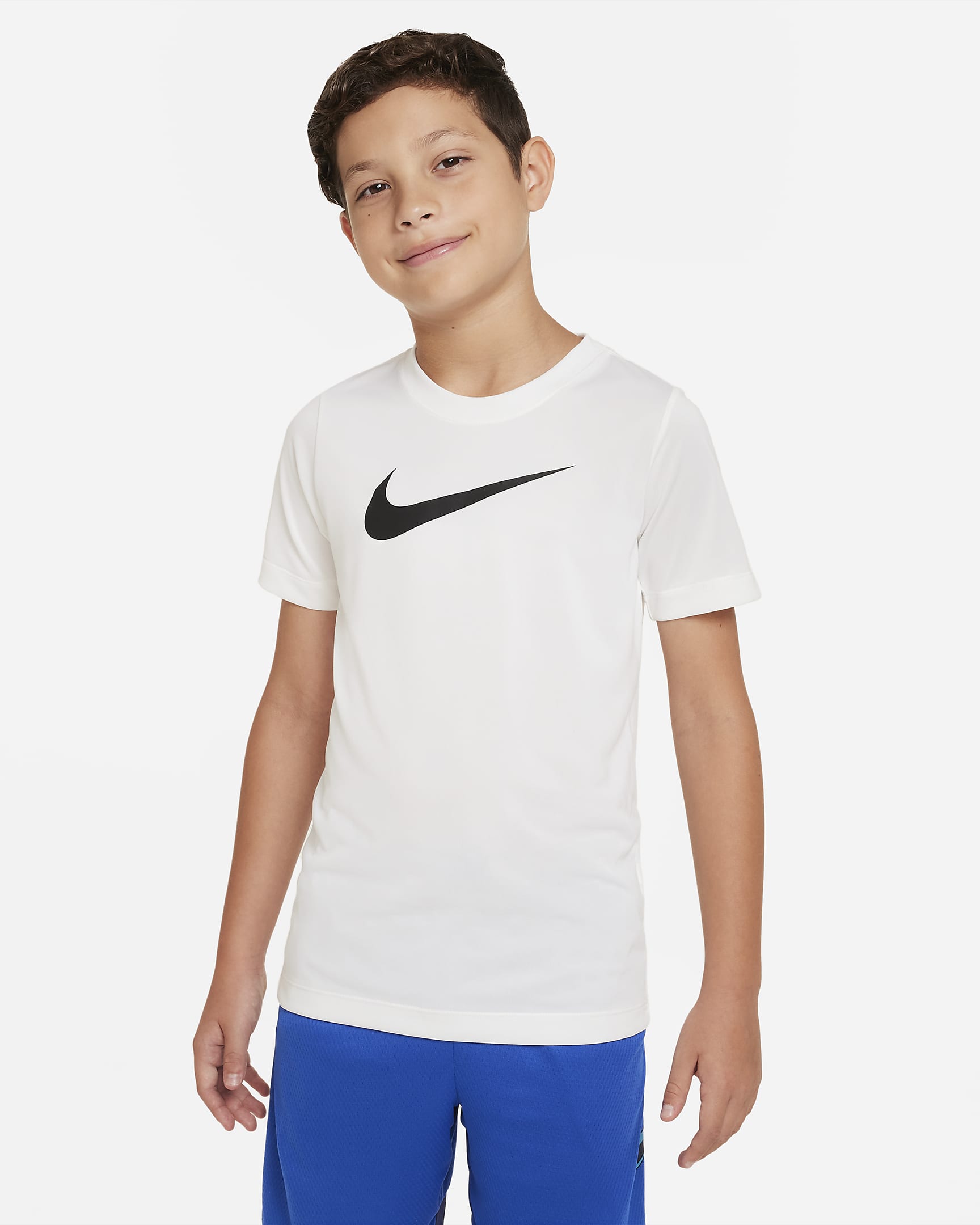 Nike Dri-FIT Legend Big Kids' (Boys') T-Shirt - White/Black