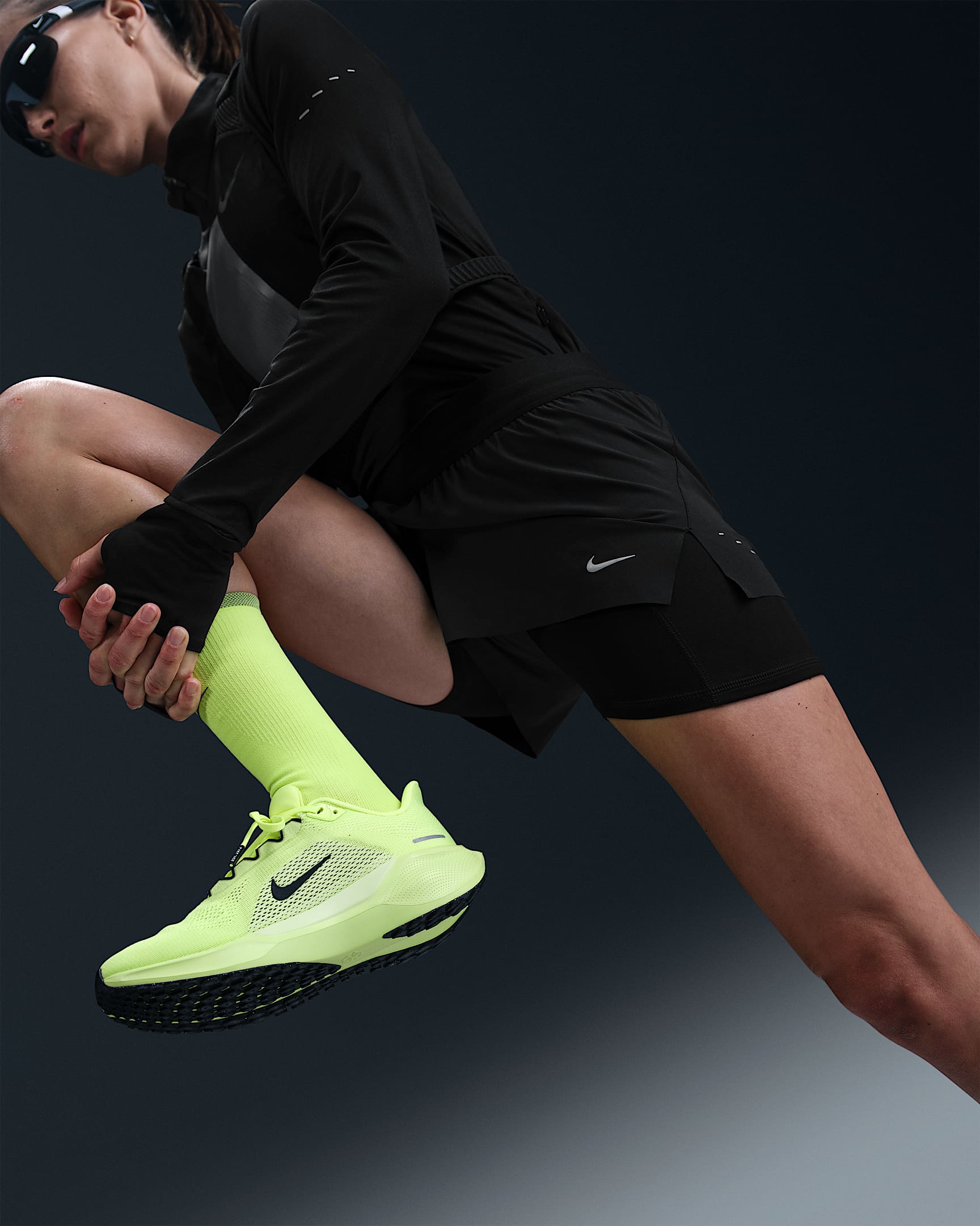 womens 2 in 1 running shorts nike