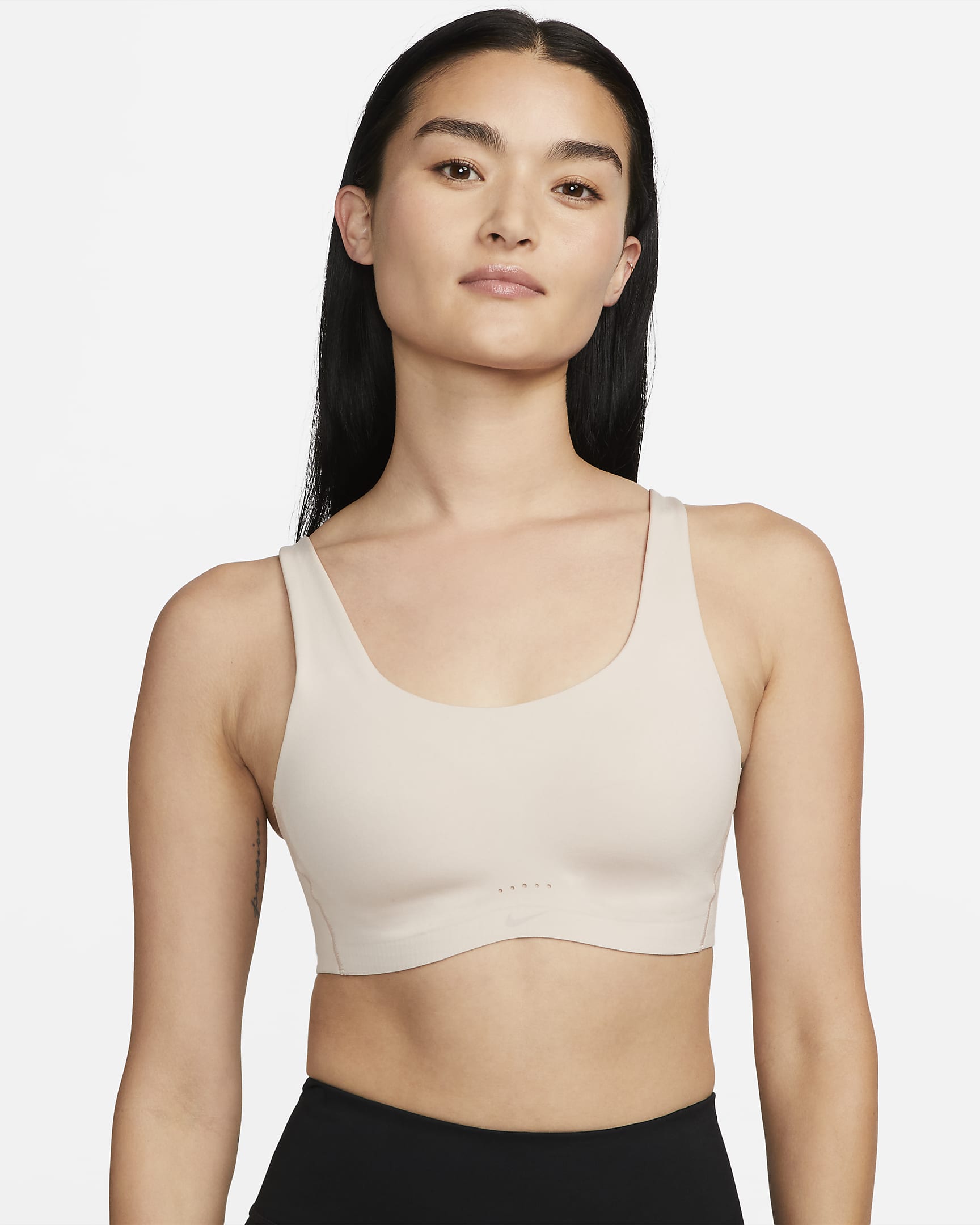 Nike Dri-FIT Alate Coverage Women's Light-Support Padded Sports Bra - Particle Beige/Particle Beige/Dusted Clay