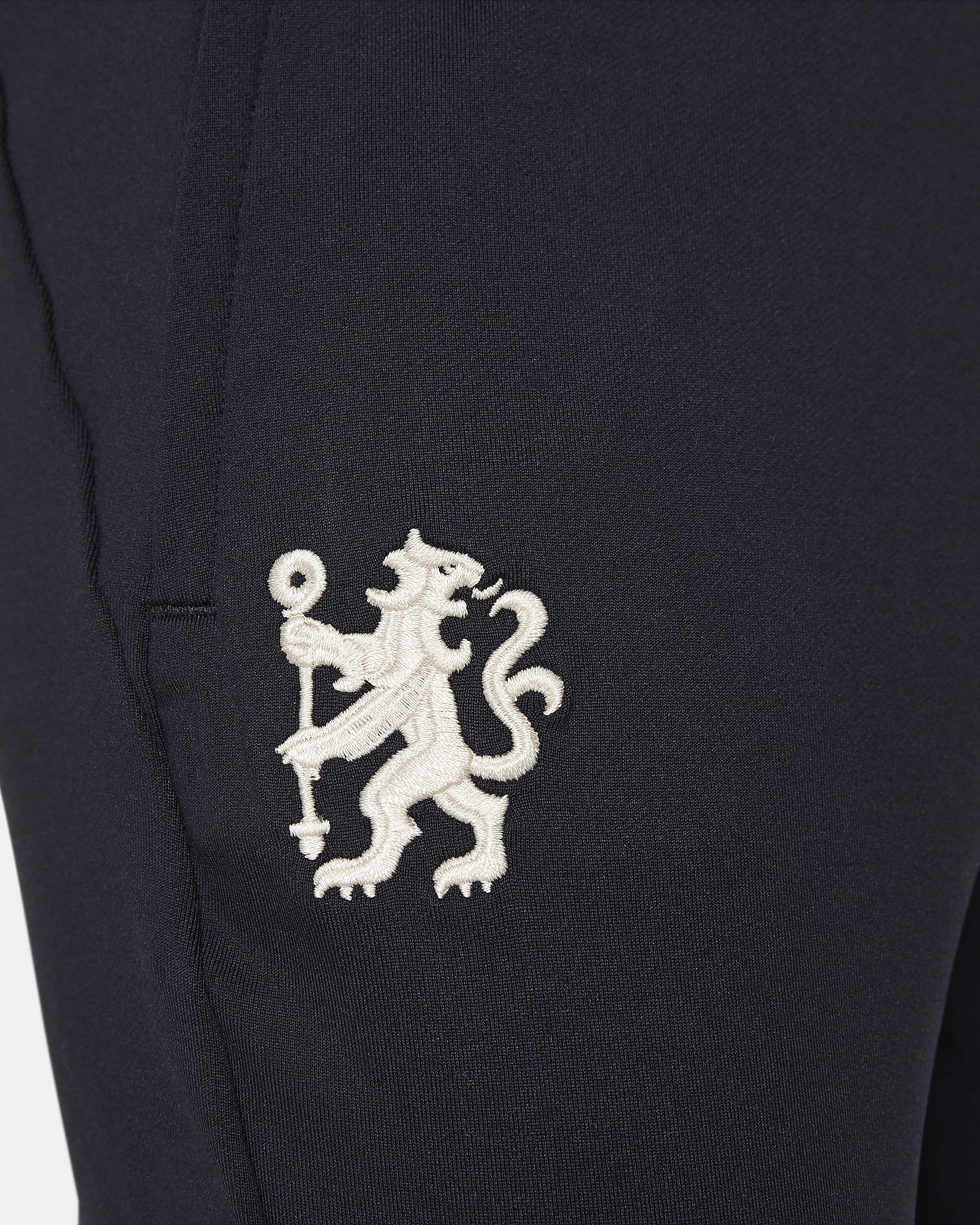 Chelsea FC Strike Nike Dri-FIT fotballbukse til store barn - Pitch Blue/Pitch Blue/Natural