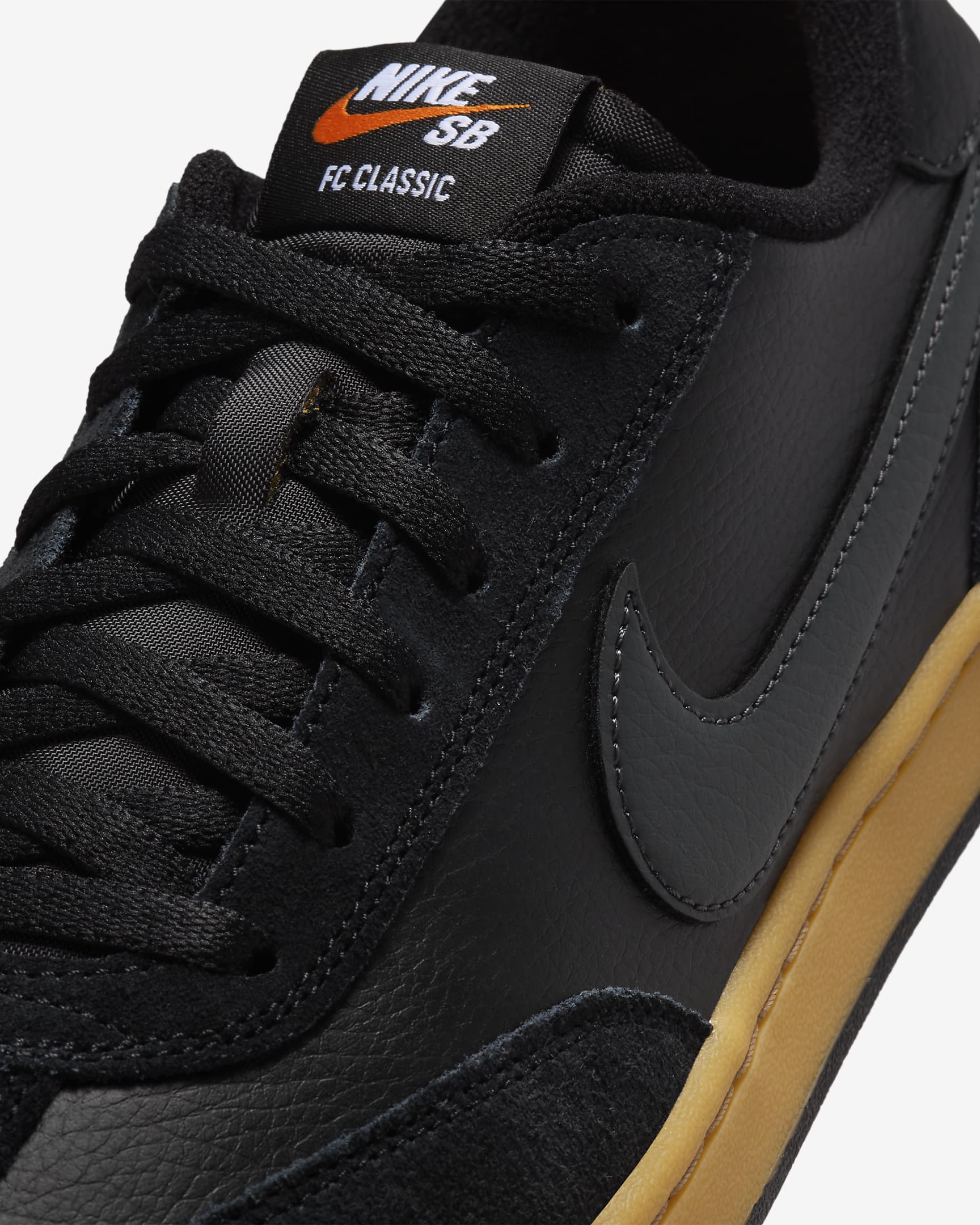 Nike SB FC Classic Skate Shoes - Black/Black/Vivid Orange/Anthracite